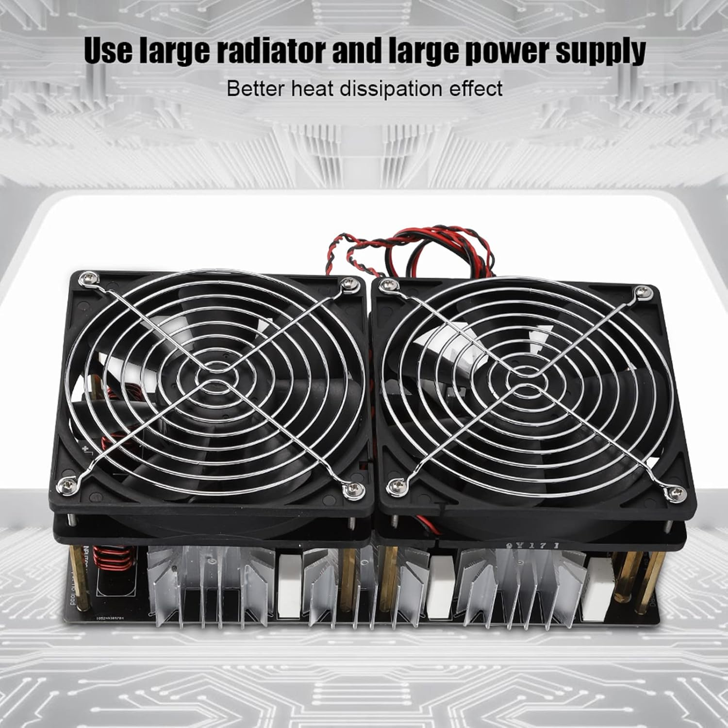 12V-48V 2500W High Frequency Induction Heater, ZVS Induction Heater, Heating PCB Board Module with Copper Ring, Low Voltage Induction Heating Board Module for DIY Players image number 3