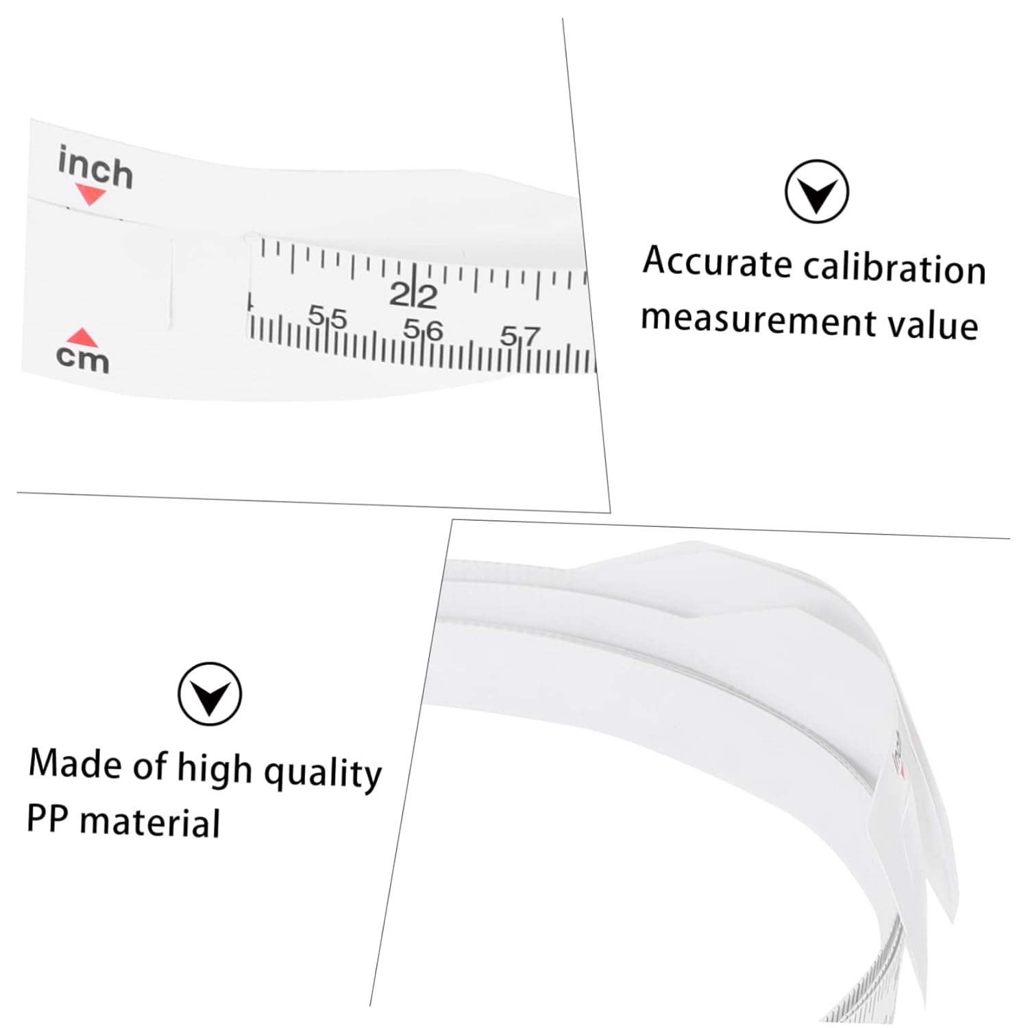 ARTIBETTER Infant Head Circumference Ruler 60Cm Measuring Tape 3 Pack Pp Material Inches Cm Marked Washable Reusable for Boys and Girls image number 3