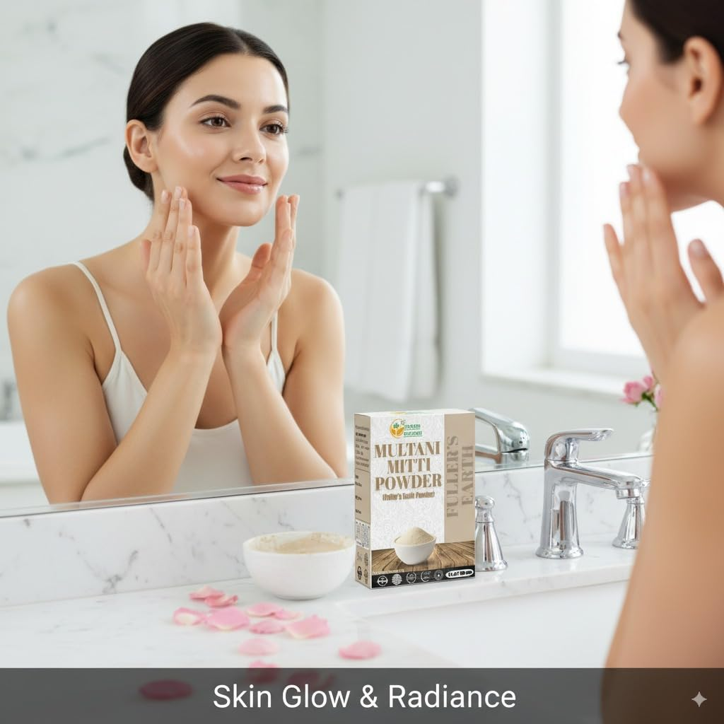 Herbs Botanica 100% Natural Multani Mitti Powder (Fuller'S Earth Clay) Bentonite Clay 5.3 Oz | 150 Gms image number 3