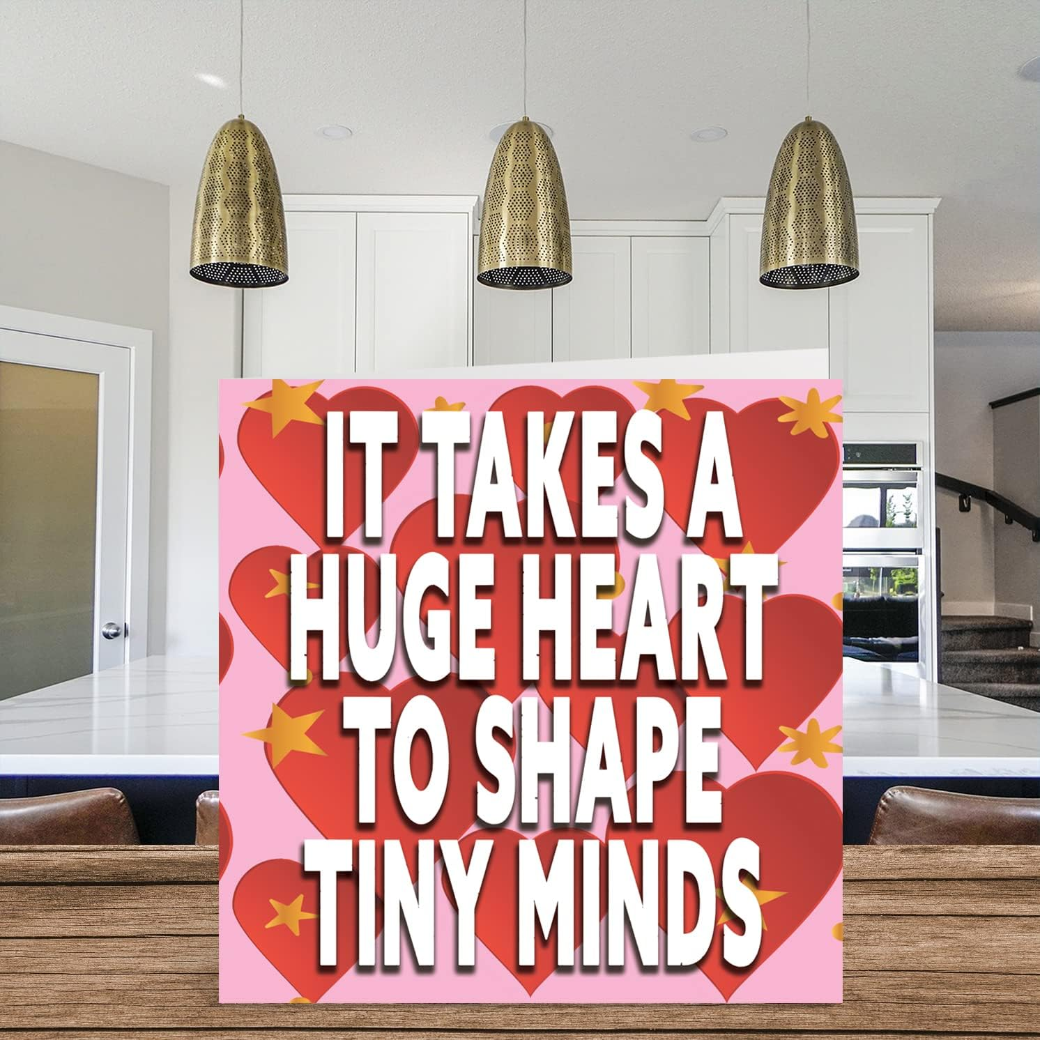 Teacher Thank You Cards - Huge Hearts Shape Tiny Minds - Thank You Cards for Teacher Her or Him, Heartfelt Teacher Appreciation Card, 145Mm X 145Mm Thank You Greeting Cards for Teachers Gifts image number 2