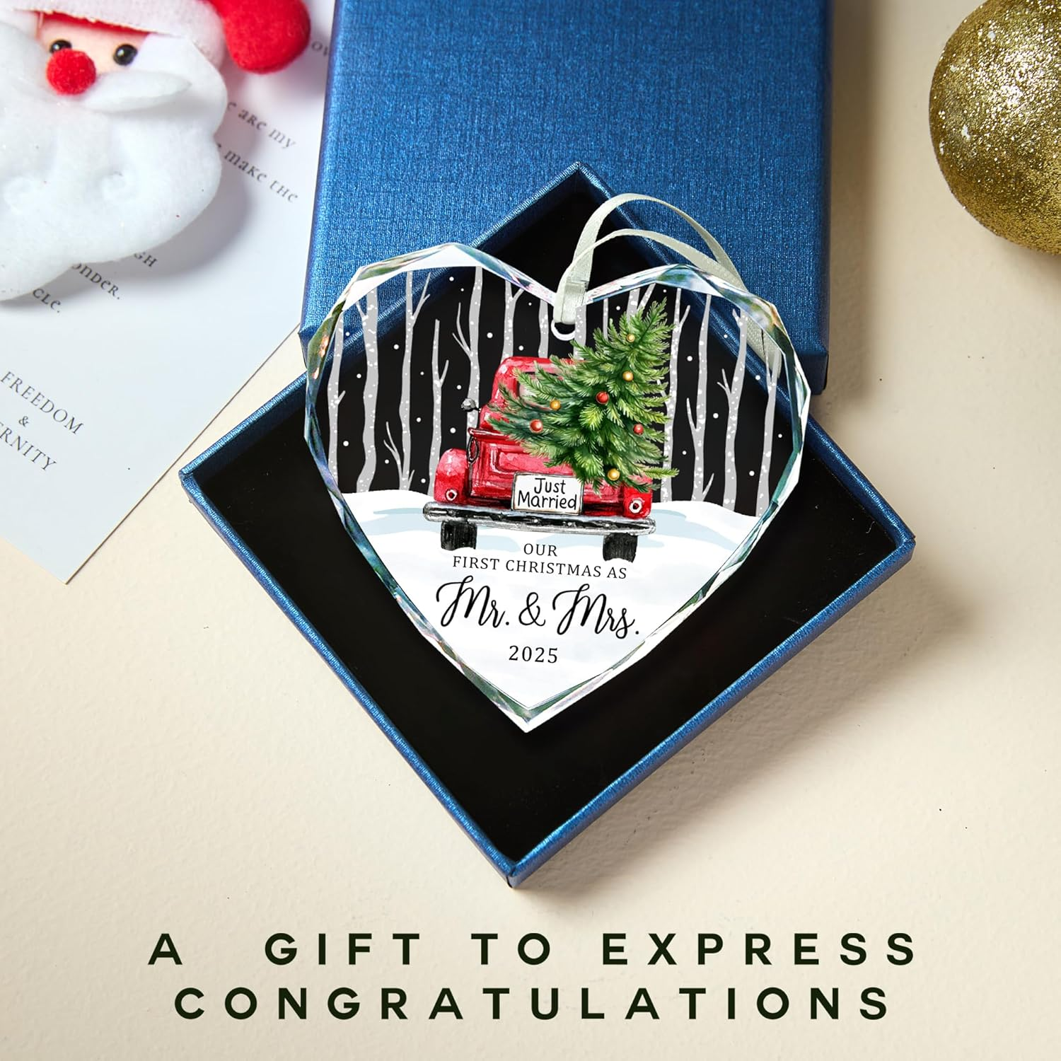 Wedding Gifts,First Christmas Married Ornament 2025,Our First Christmas as Mr and Mrs Christmas Ornament Bridal Shower Gift