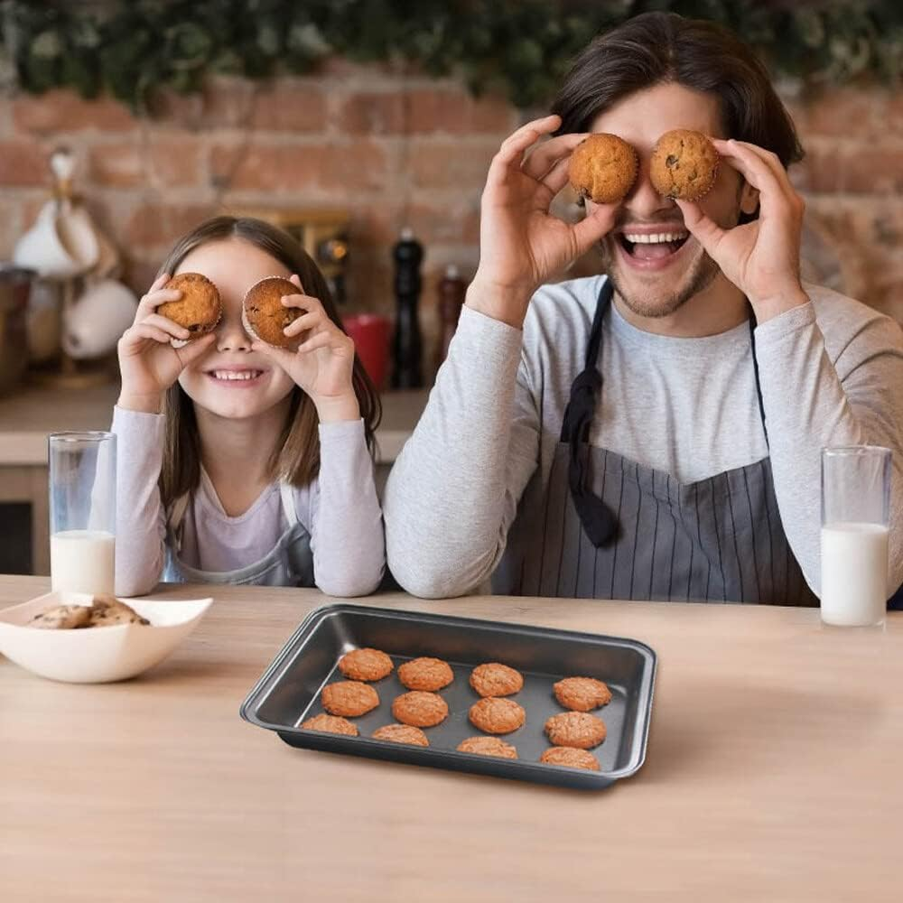 Kytpyi Rectangular Non-Stick Baking Mould, 30 X 20 X 5 Cm, Carbon Steel, High Sides, for Baking & Grilling image number 1