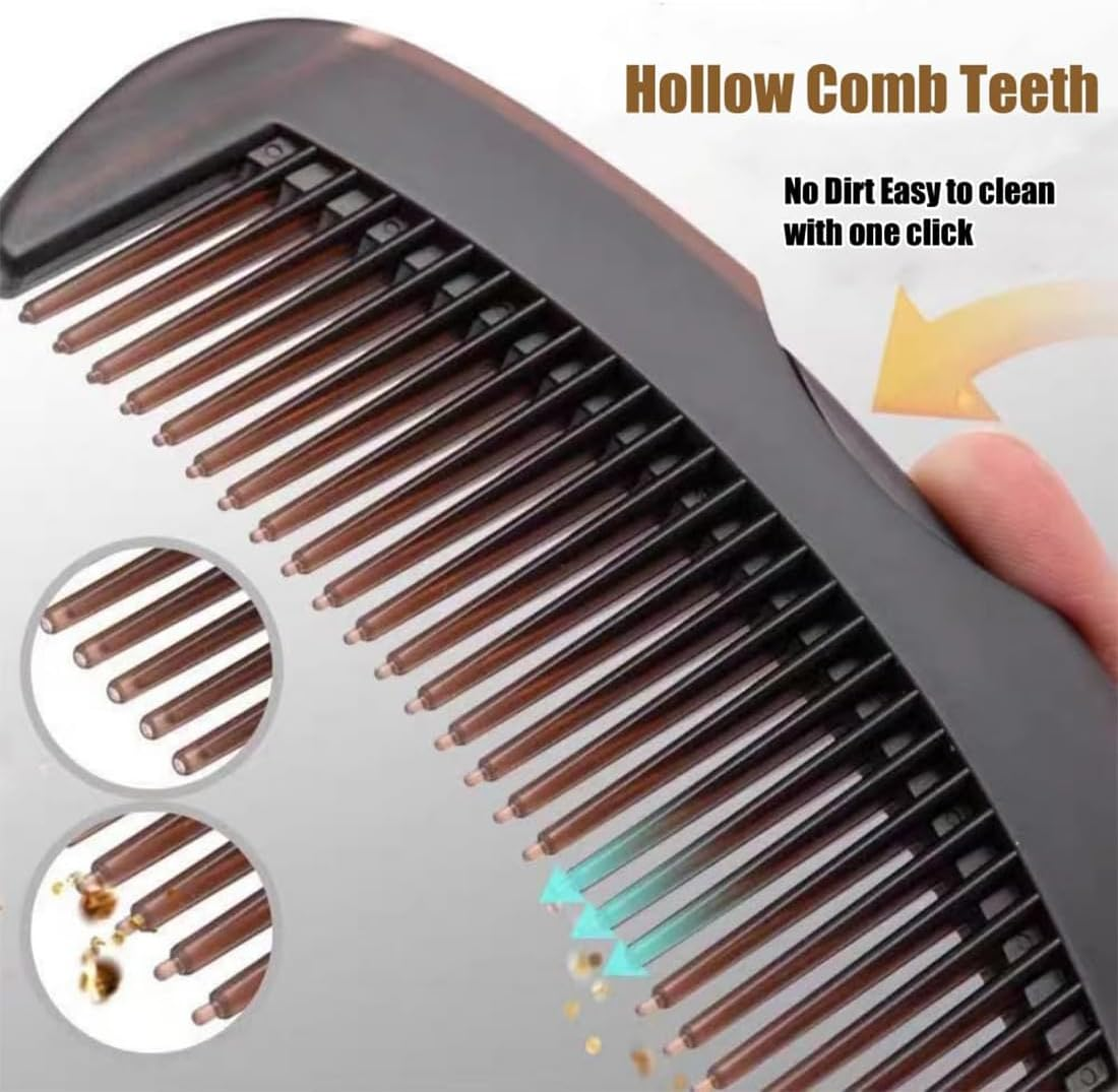 DWFEYOI Scalp Comb, Dandruff Comb, Hollow Tooth Hair Brush for Refreshing Scalp Massage and Removal of Dandruff Grime, Reducing Itching Oil on the Scalp, Scalp Comb image number 4