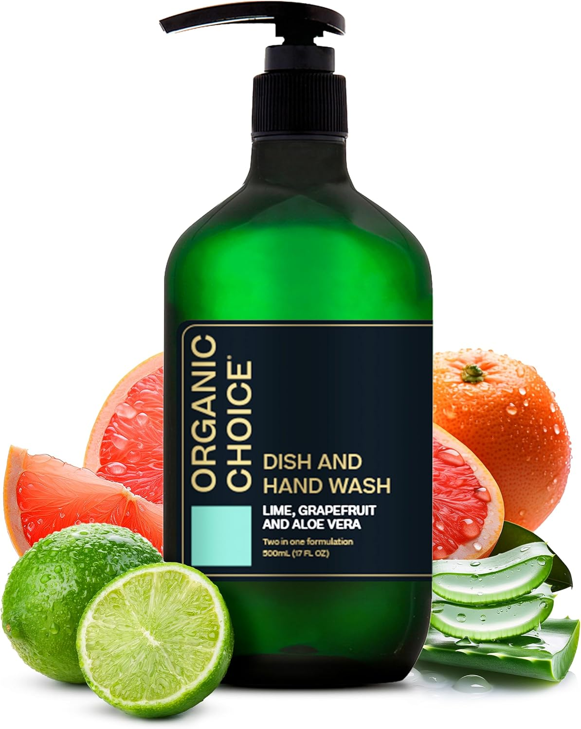 Organic Choice Dish & Hand Wash Lime, Grapefruit & Aloe Vera 500Ml image number 3