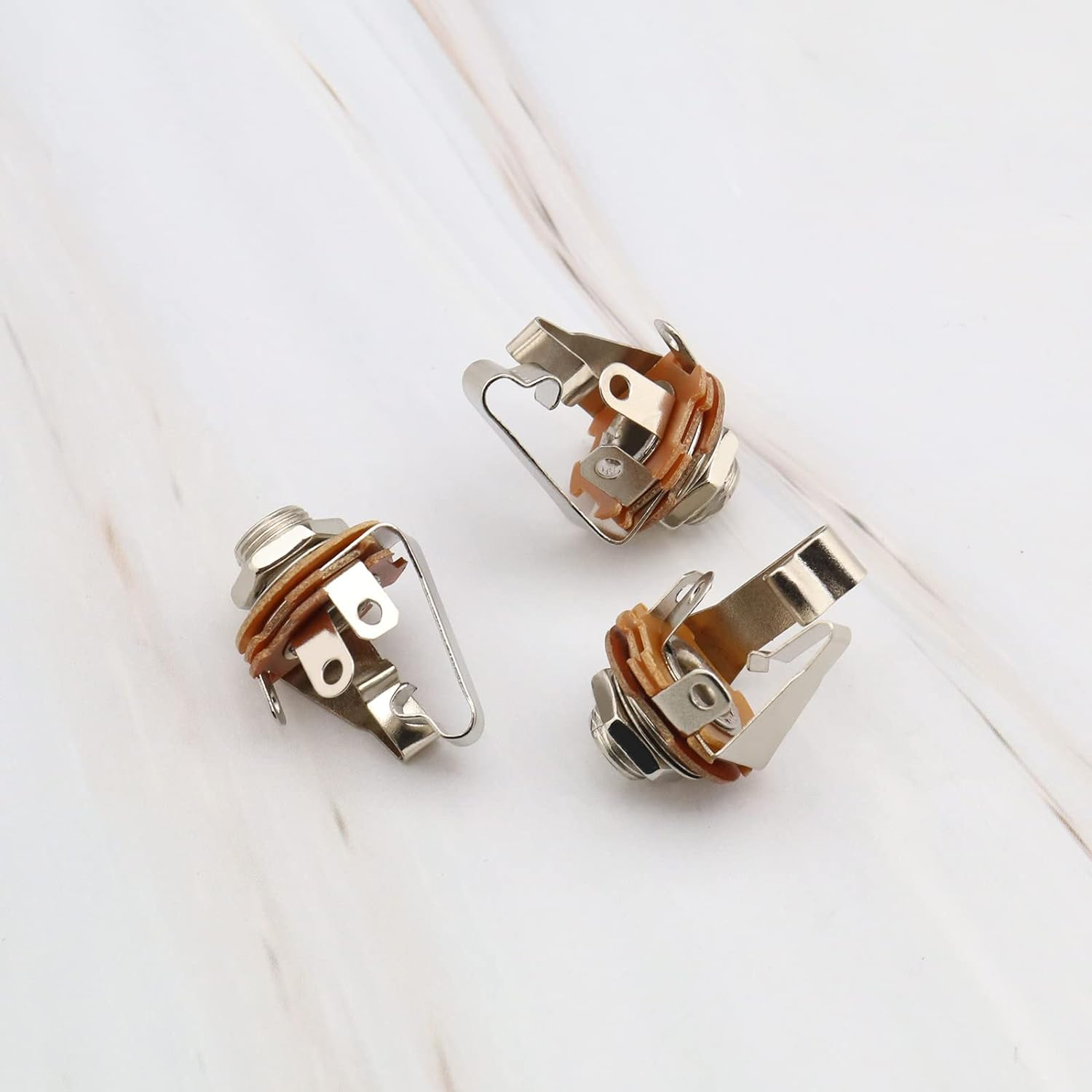 Emsea 10PCS 6.35Mm (1/4 Inch) Stereo TRS Female Jack Socket with Washer and Nut Solder Type for Audio Electric Guitars Speakers Foot Switch Bass Fender image number 6