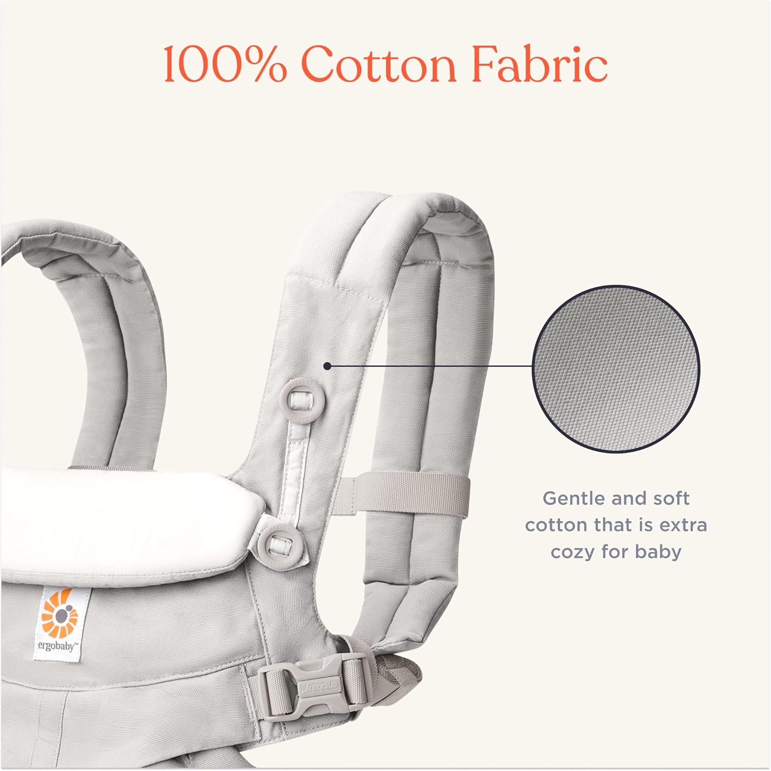 Ergobaby Omni 360 All-Position Baby Carrier for Newborn to Toddler with Lumbar Support (7-45 Pounds), Pearl Grey, One Size (Pack of 1) image number 2