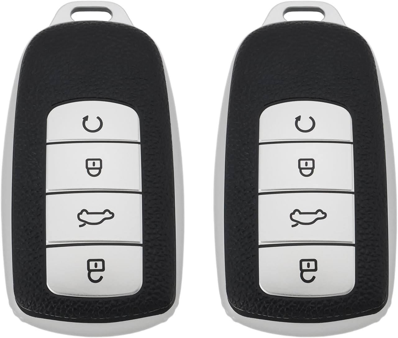 SING F LTD 2Pcs Car Smart Key Fob Case Soft TPU Remote Key Fob Cover Car Key Fob Protector Compatible with Chery Omoda 5 Compatible with Tiggo 8 Pro 8 Plus, Silver image number 5
