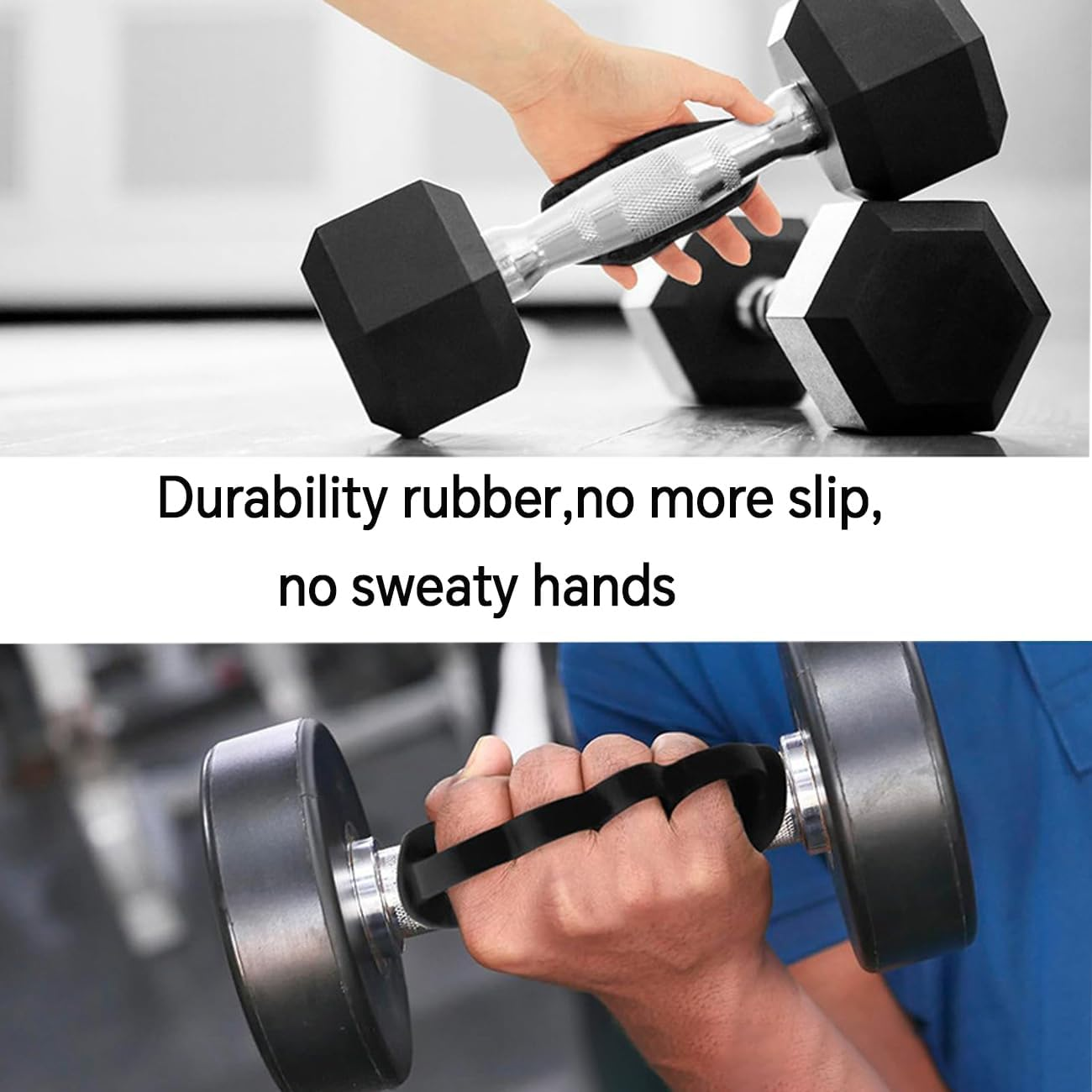 Fitness Grip Trainer, Non-Slip Fingerless Glove Set, Lifting Grip Power Strap Adjustable Pullers Strength Training Equipment Portable Storage Box for Pull-Ups/Hard Pulls/Bench Presses image number 3