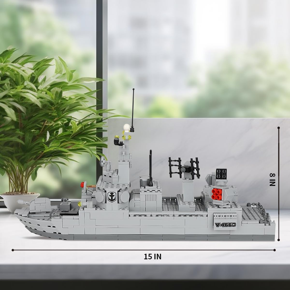 Navy Destroyer Building Set, Battleship Building Toy, a Gift Compatible with  Sets for Boys 8-14 & Adults (528Pcs) image number 1