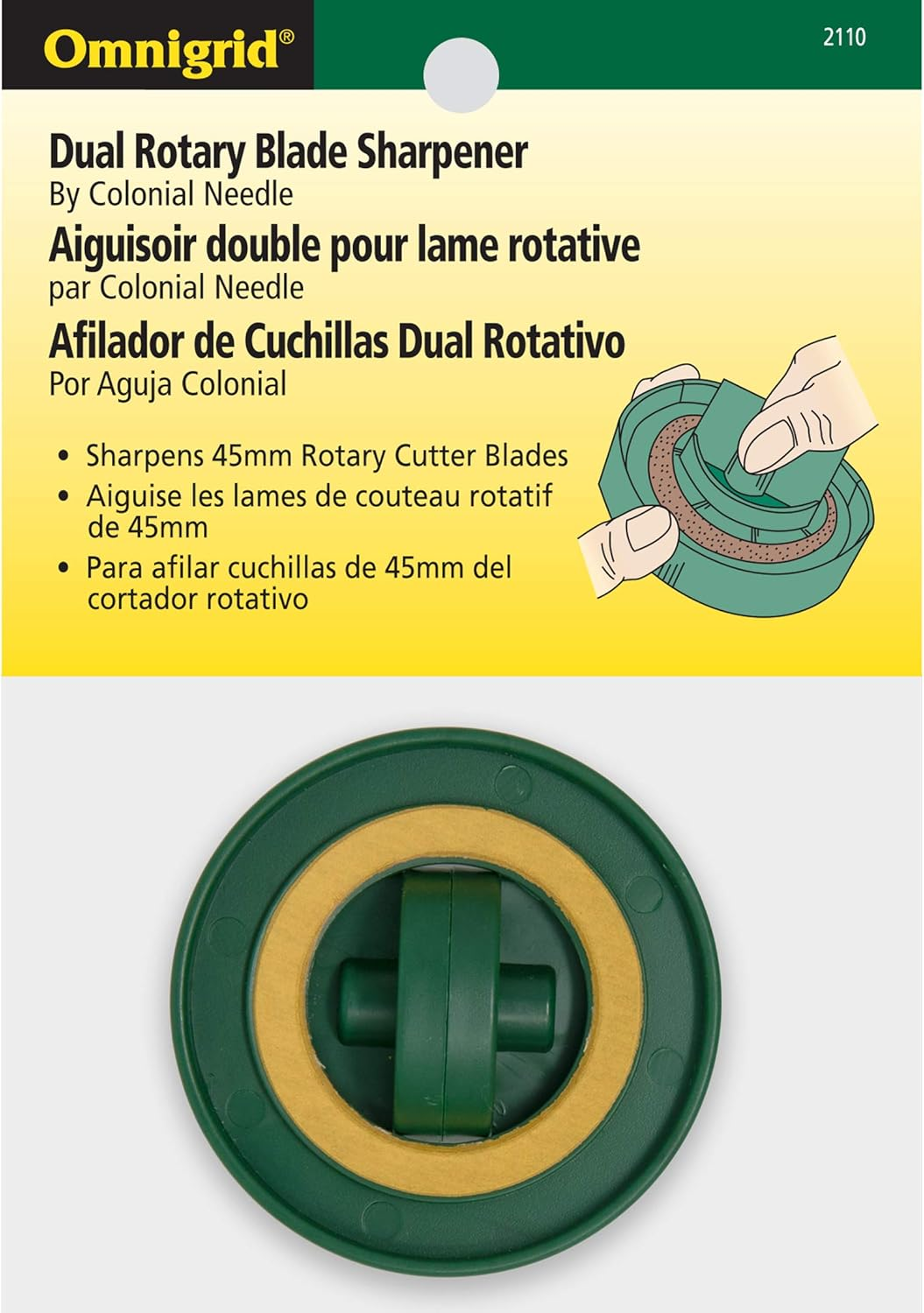 Dritz Omnigrid Rotary Cutter Dual Sharpener,Green image number 3