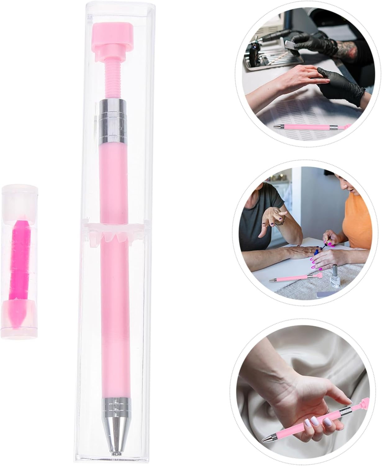 CTIRCHIU Diy Craft Tool Diamond Drawing Drill Pen Nail Art Pen Pink Soft Wax Rhinestone Tool image number 1