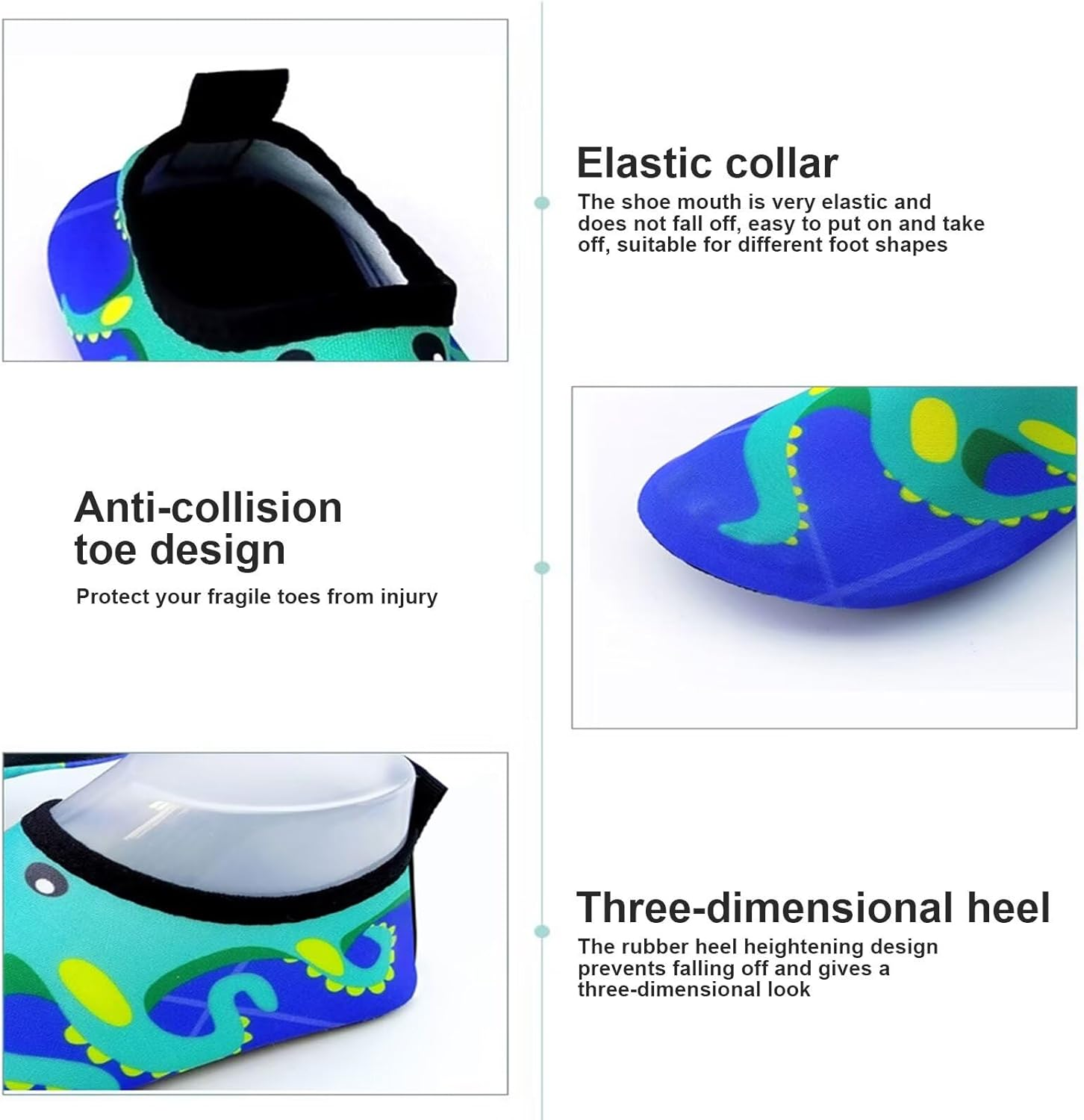 ZVCXOE Water Shoes Barefoot Aqua Socks Quick-Dry Adult Swim Shoes Non Slip Shoes Aqua Socks Barefoot Slip-On for Beach Lake Pool Hiking Surfing Kayaking Camping Women Men image number 5