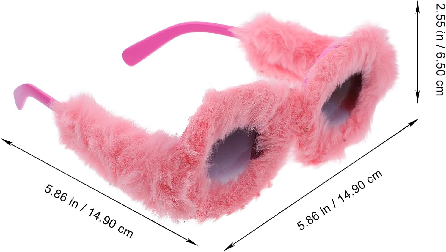 Funny Sunglasses Eyewear Costume Sunglasses for Photo Plush Glasses Crazy Sunglasses Party Glasses Party Plush Sunglasses Novelty Sunglasses Costume Glasses Lovely Sunglasses