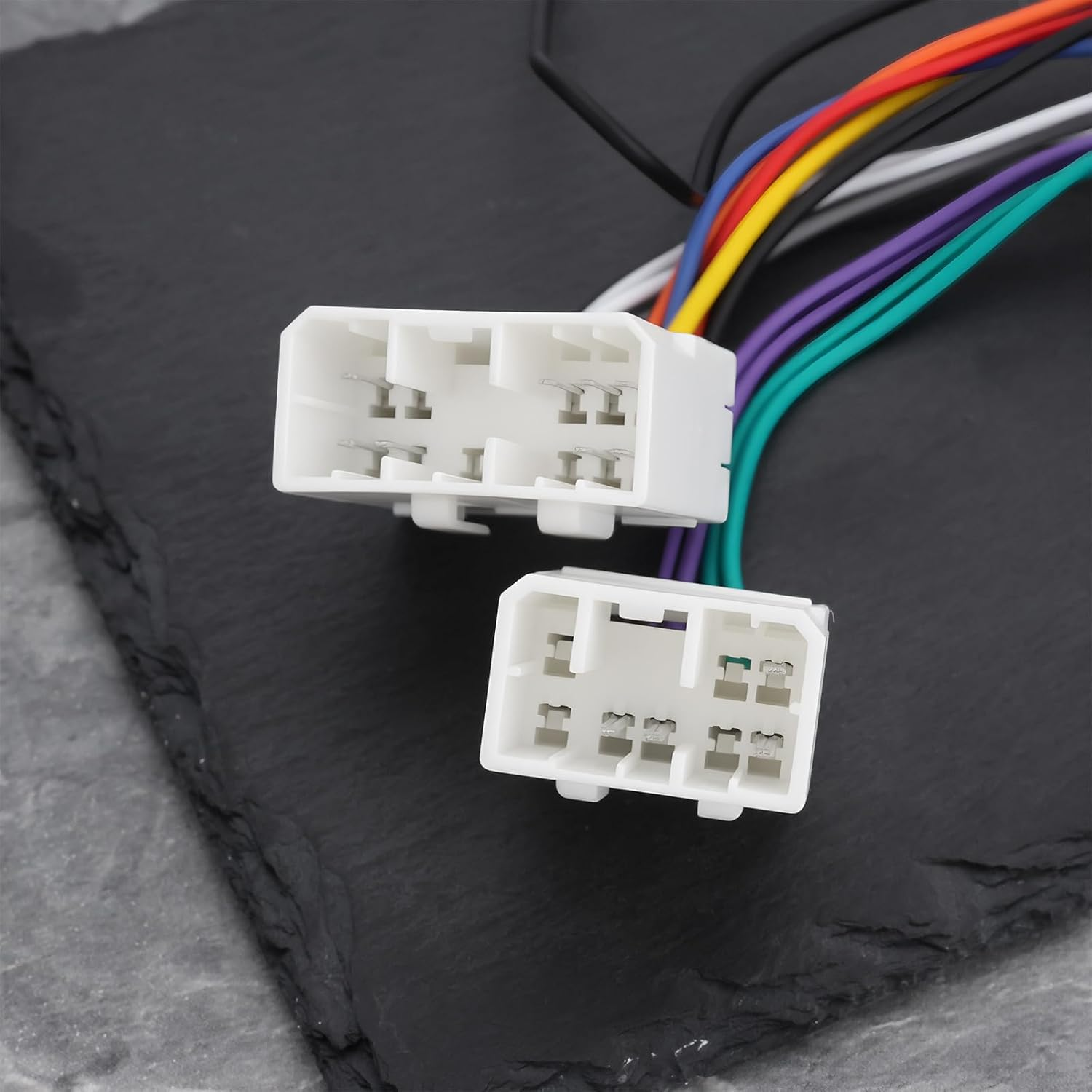 2Pcs 16-Pin Car Radio Adapter Cable ISO Harness Compatible with Mazda up to 2000 image number 4