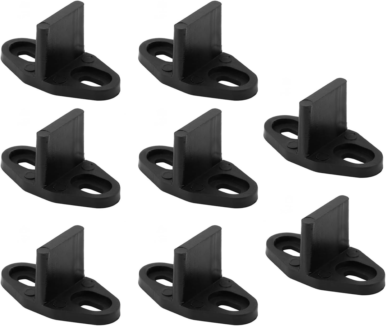4Pack Black Floor Guide for Sliding Barn Door Hardware T Shape Guides Floor Mounted Easy Installation Bottom Track Guides for Barn Bypass Pocket and Closet Doors