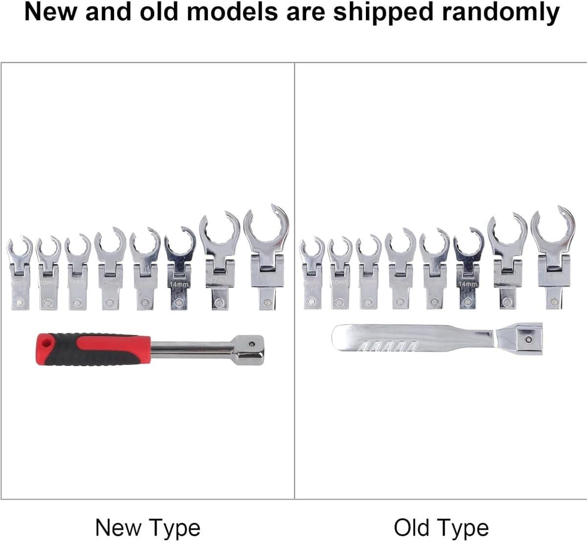 AIMALL 9-Piece Replaceable Ratchet Wrench Set - 180&deg; Rotating Swivel Pipe Wrench for Automotive Repair image number 4