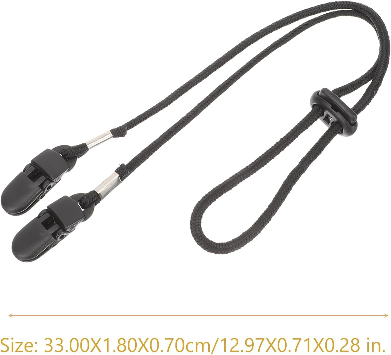 ULTECHNOVO Adjustable Hat Strap Hat Chin Cord Black Windproof Strap Clips Removable Retainers Anti- Lost Straps with Spring Loaded Stop Cord Lock (2Pcs) image number 4