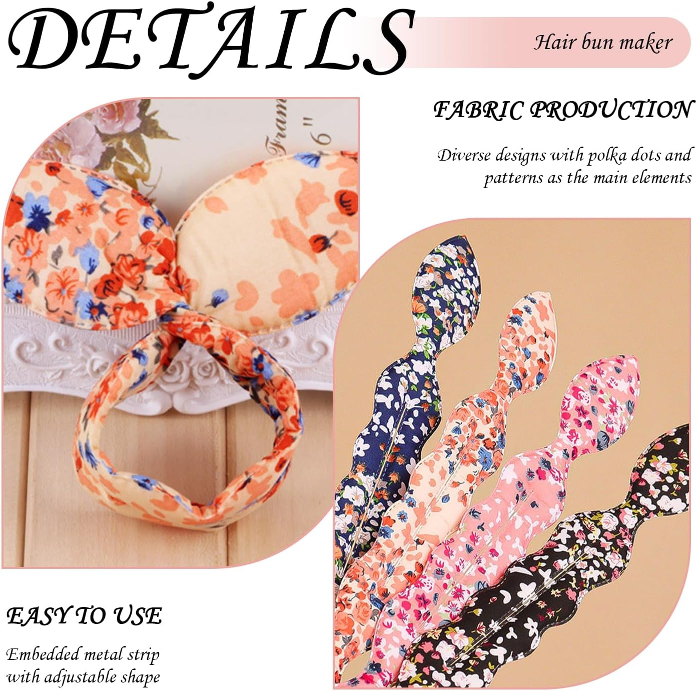 8 Pieces Cute Hair Accessories, Hairstyle Tools, Hairstyle Accessories from Girls, Bun Maker, Hairstyle Accessories image number 2