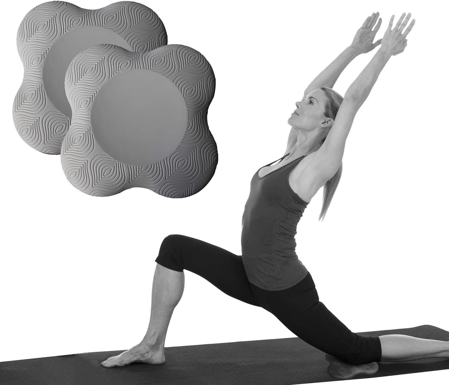 Sunflower Home 2 Packs Yoga Knee Pad Cushion Extra Thick for Knees Elbows Wrist Hands Head Foam Pilates Kneeling Pad