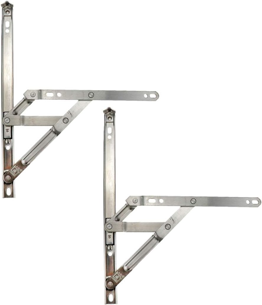 2Pcs 8 Inch Length Stainless Steel Top Hung Awning Casement Window Friction Hinges Silver Tone image number 4