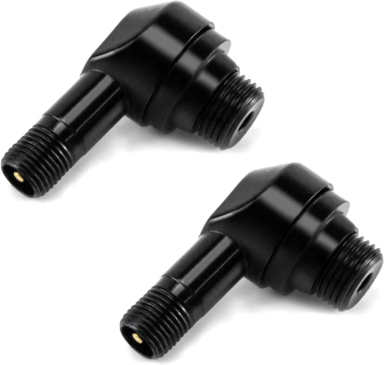 QWORK CNC Motorcycle Tire Valve Stems, 2 Pack 90 Degrees and Alloy Aluminum Valve Air Stems, Diameter 10-11.3Mm, Blue image number 2