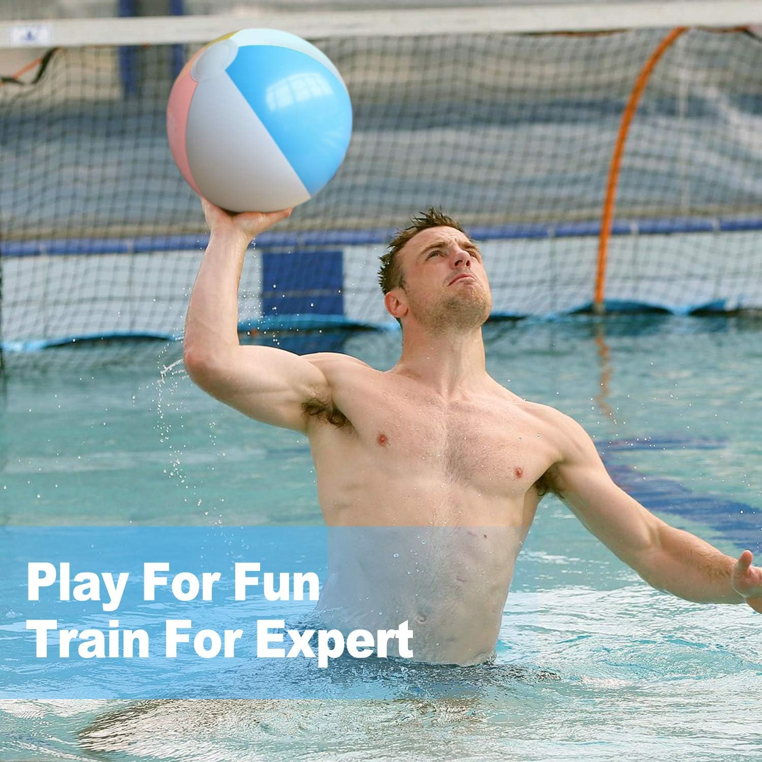 Novelty Place Inflatable Beach Balls - 3 Pack, 12" Diameter, White Panels Alternate with Macaron Colors, Leak-Proof PVC - Summer Beach Pool Party Supplies, Fun Floating Toys for Teenagers, Adults