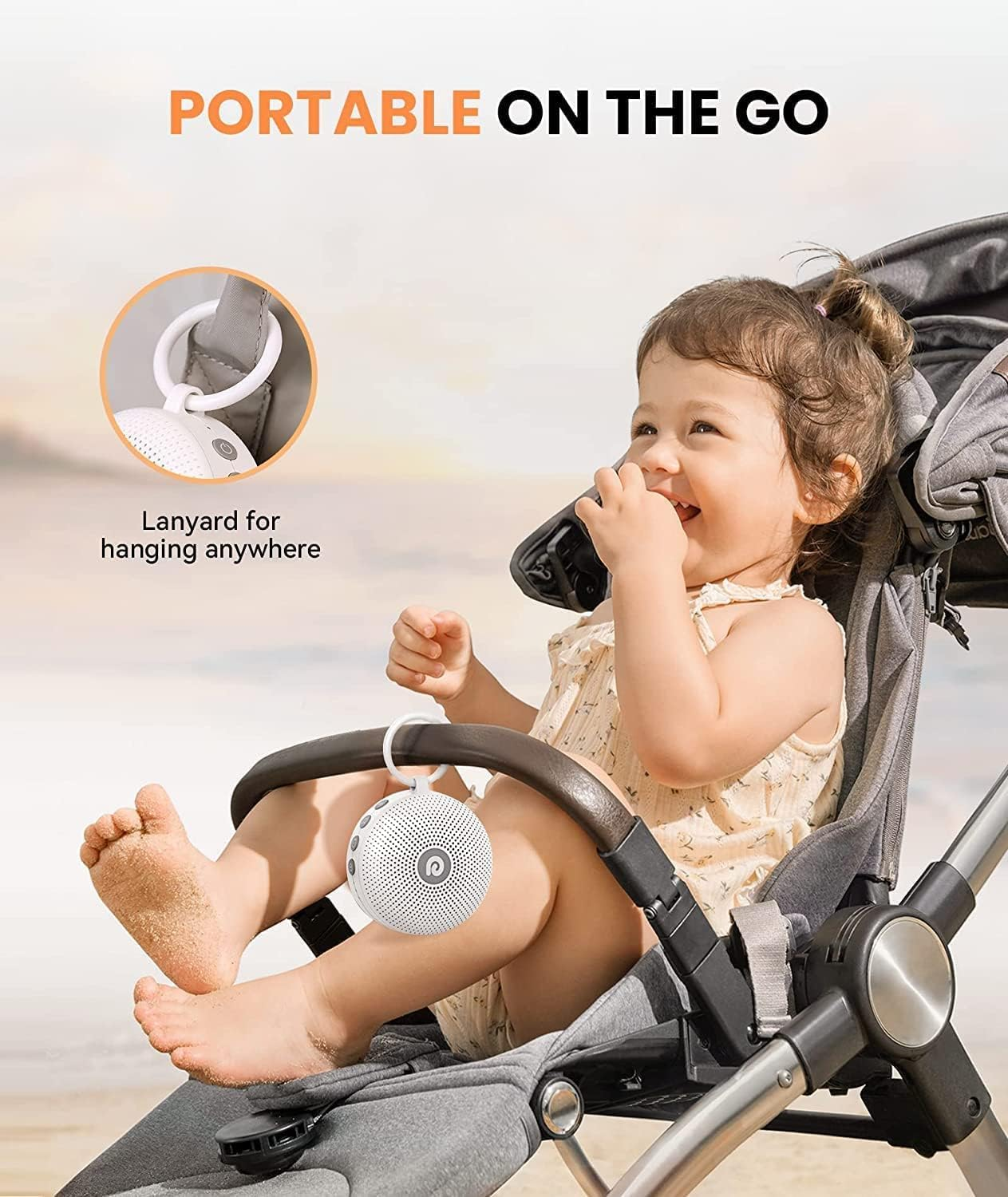 Dreamegg White Noise Machine &ndash; Sound Machine for Baby Kid Adults, Features Powerful Battery, 21 Nature Sounds, Lullabies, White Noise, Rechargeable Sound Machine for Home Travel Nursery Gift