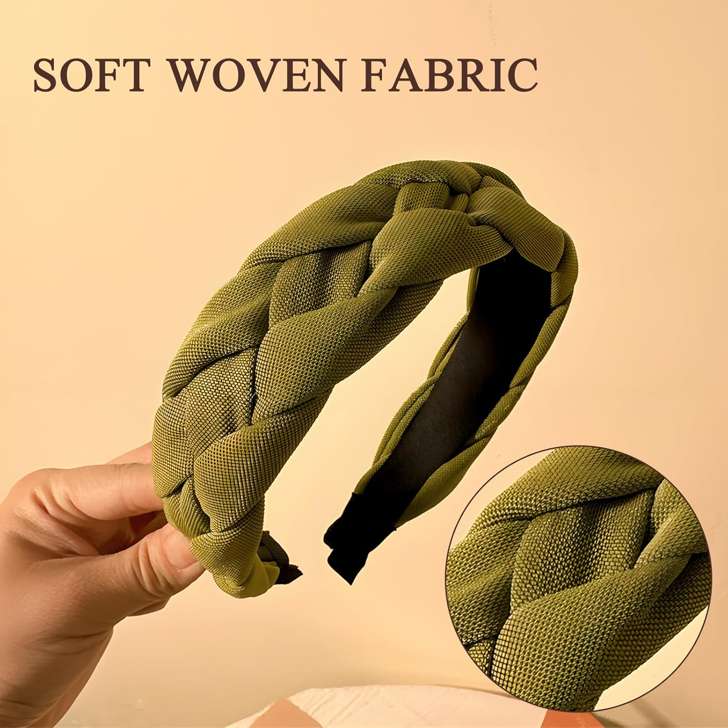 Vintage Padded Headbands, Chmiss Costume Headband Women, Pack of 4 Vintage Headband, Wide Vintage Headband, Velvet Braided Headband, for Women and Girls image number 1