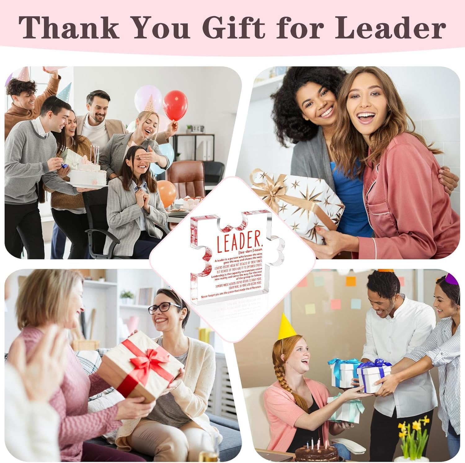 Leader Gifts Appreciation Leader Boss Mentor Supervisor PM Retirement Leaving Coworker Bosses Day Promotion Celebration Birthday Leader Definition Decorative Desk Sign