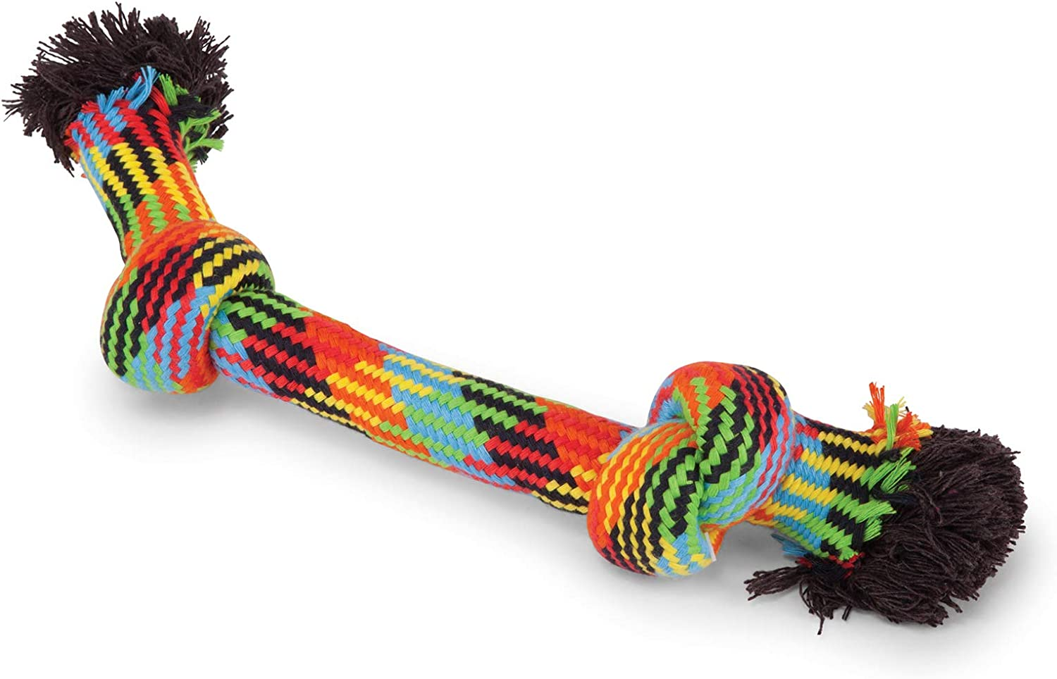 Kazoo Braided Rope Knot Bone Dog Toy, Assorted, Medium