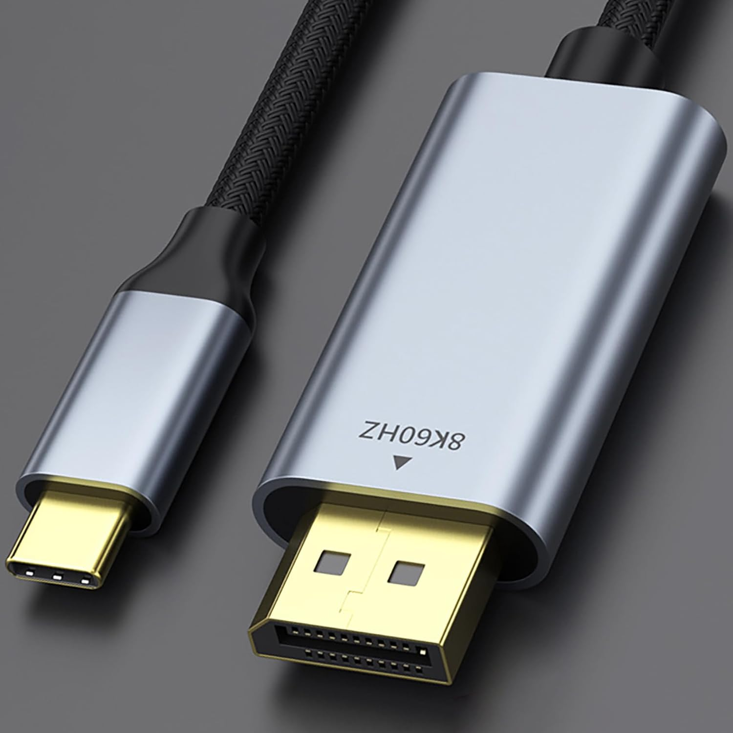 Tunghey USB C to Displayport 1.4 VE-SA Ce-Rtified, 8K 60Hz Thunderbolt 4/3 /USB4 to DP Cable (4K 60Hz 144Hz 120Hz 2K 240Hz) 32.4Gbps HBR3 Alt Mode Adapter for Ma-C Studio, Ma-Cbook Pro, X-PS (1M) - 1M image number 5