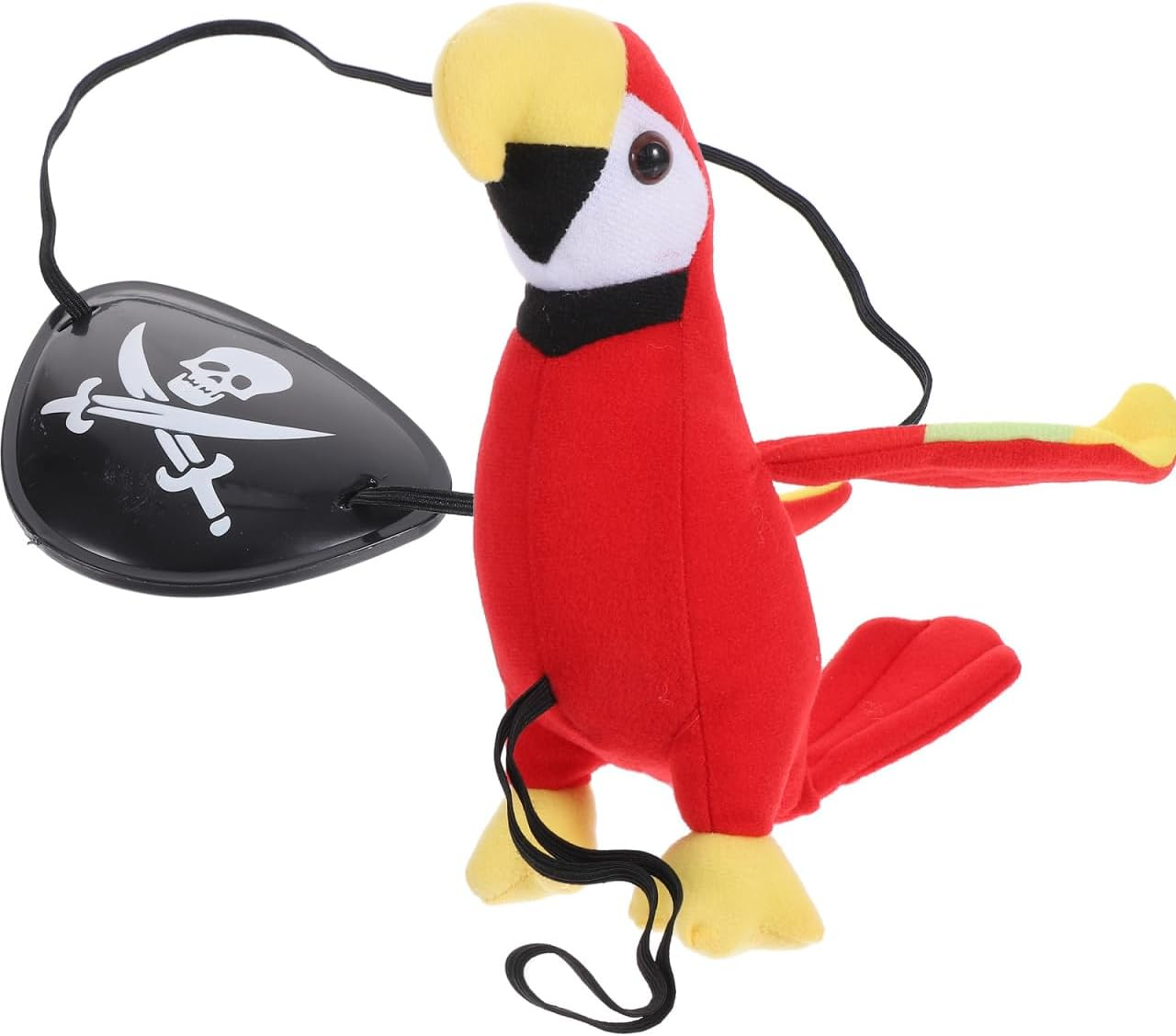 HOLIDYOYO Halloween Stuffed Pirate Parrot on Shoulder and Pirate Eye Patch, Halloween Pirate Party Costume Set, Plush Parrot Toys Accessory with Elastic Straps & Colorful Design image number 3