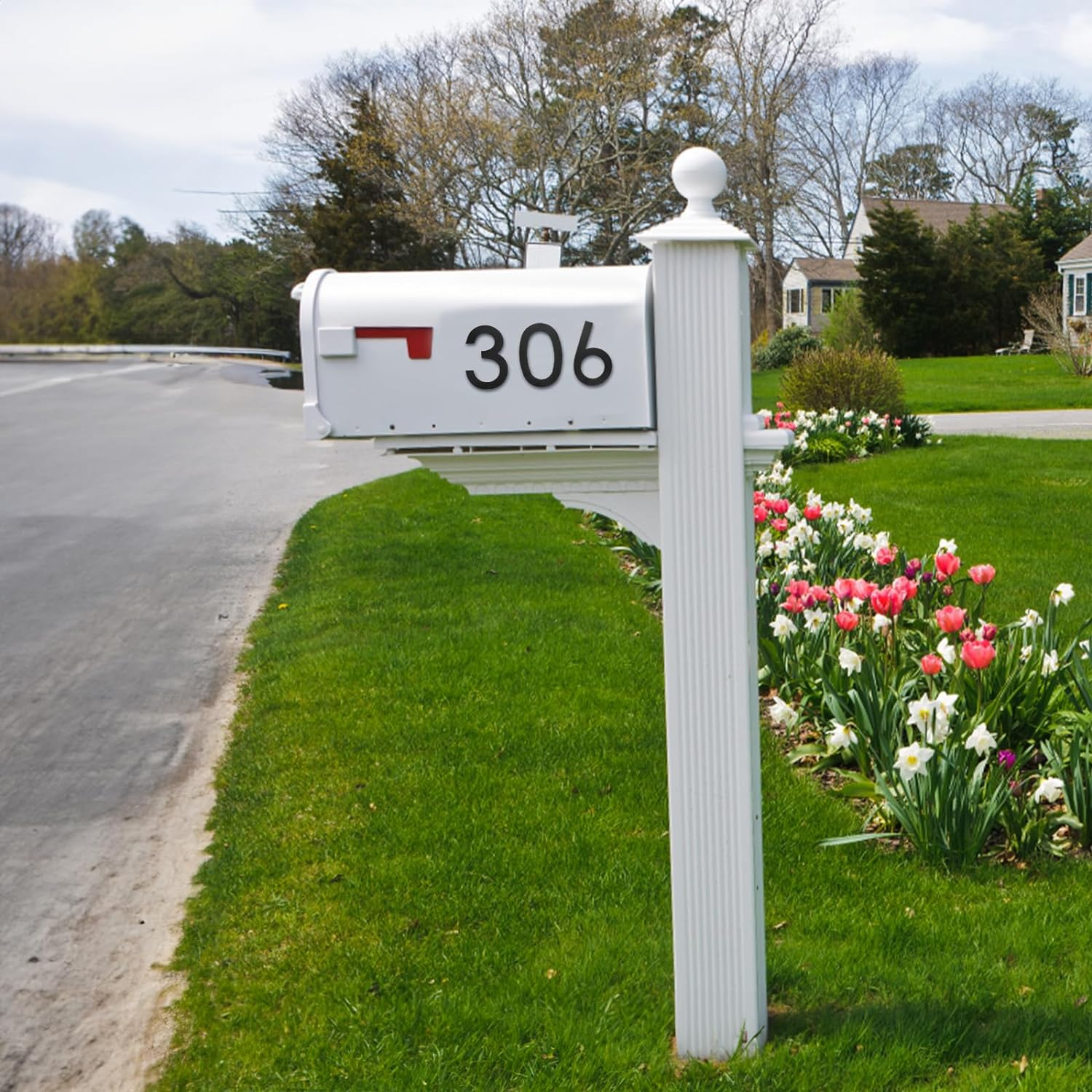 3 Inch Mailbox Number, Stainless Steel Matte Black Modern House Letter Box Numbers, Self-Adhesive Number Door Numbers for Apartments Office (3) - 0 image number 2