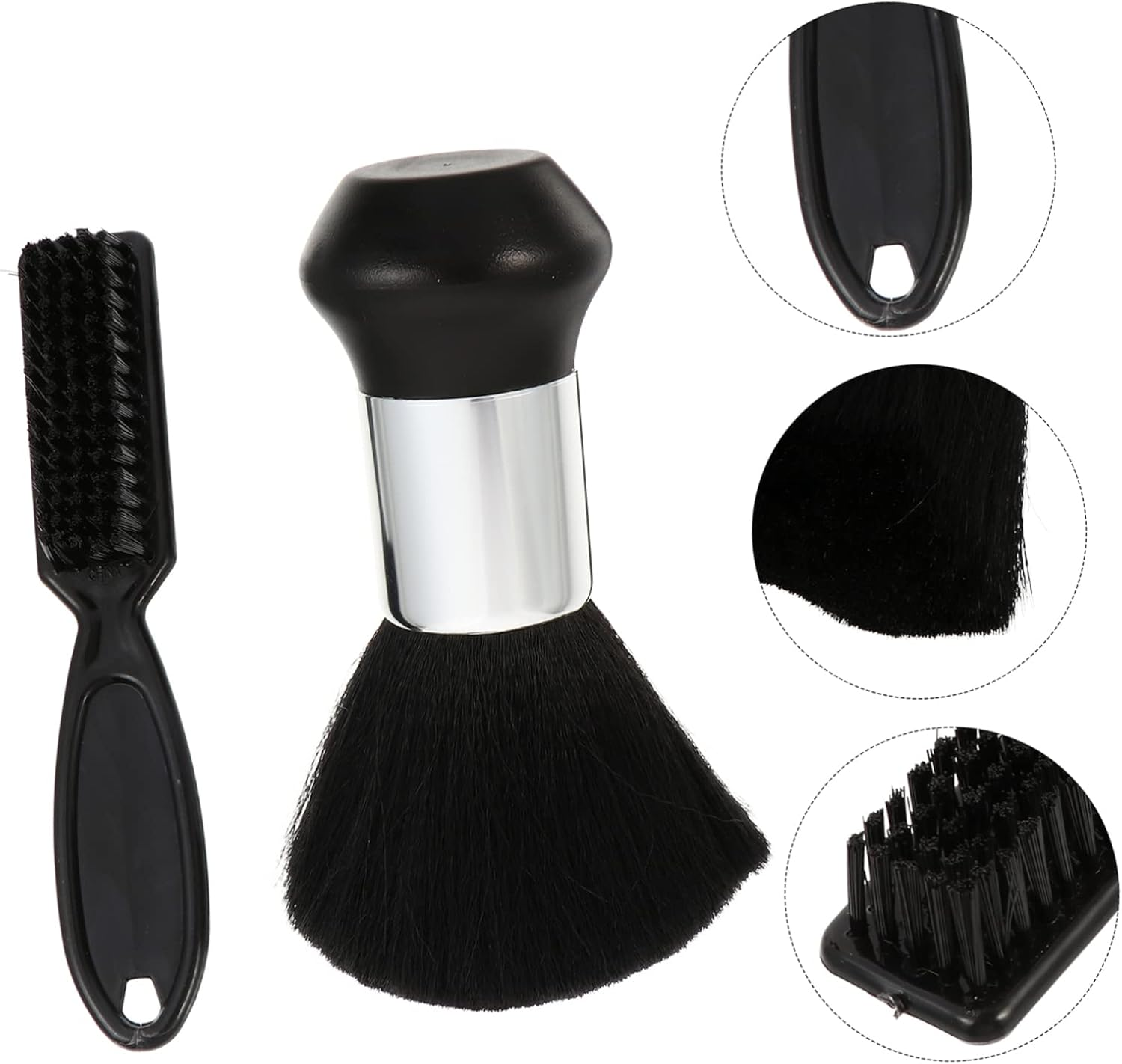 FRCOLOR 4Pcs Salon Neck Duster Brush Professional Hair Cleaning Brush for Barbershop Soft Material Multi-Functional Hairdressing Tool for Dust Removal and Styling image number 5