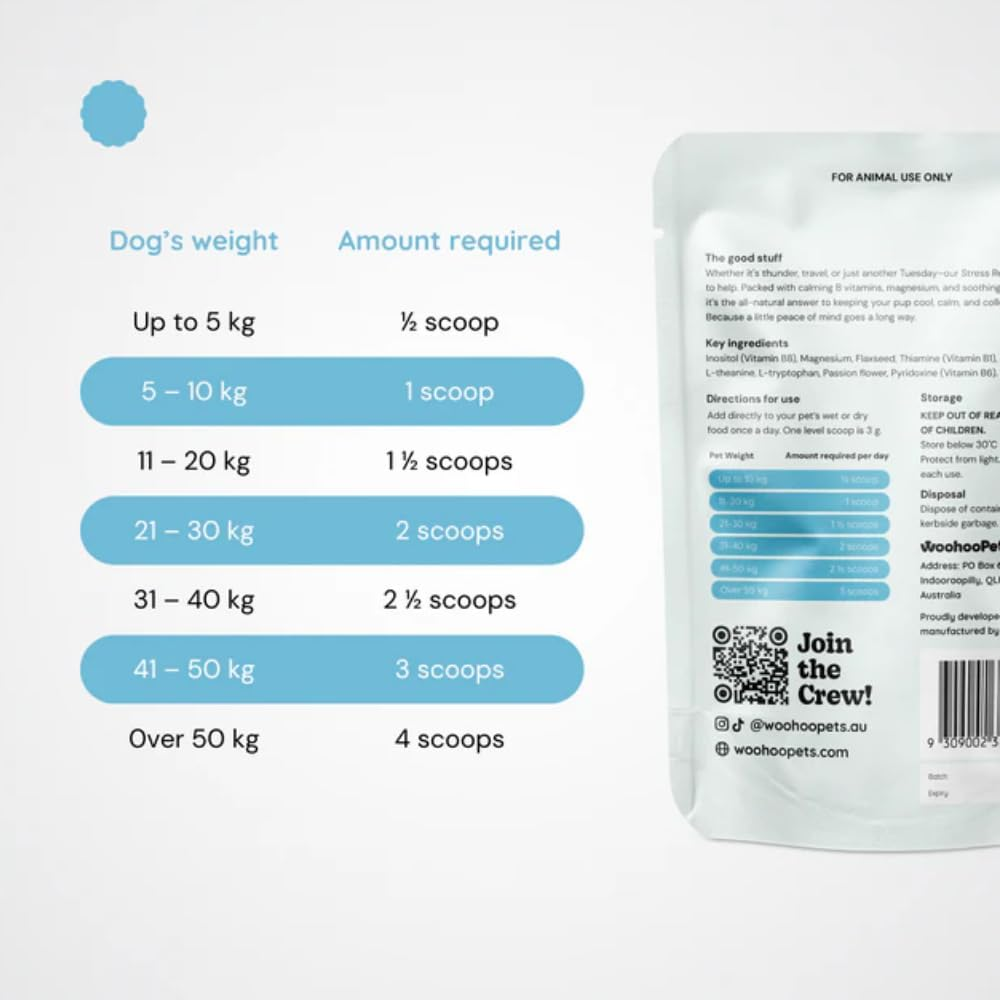 Woohoopets Stress Relief for Dogs | Natural Calming Supplement, 90G image number 5