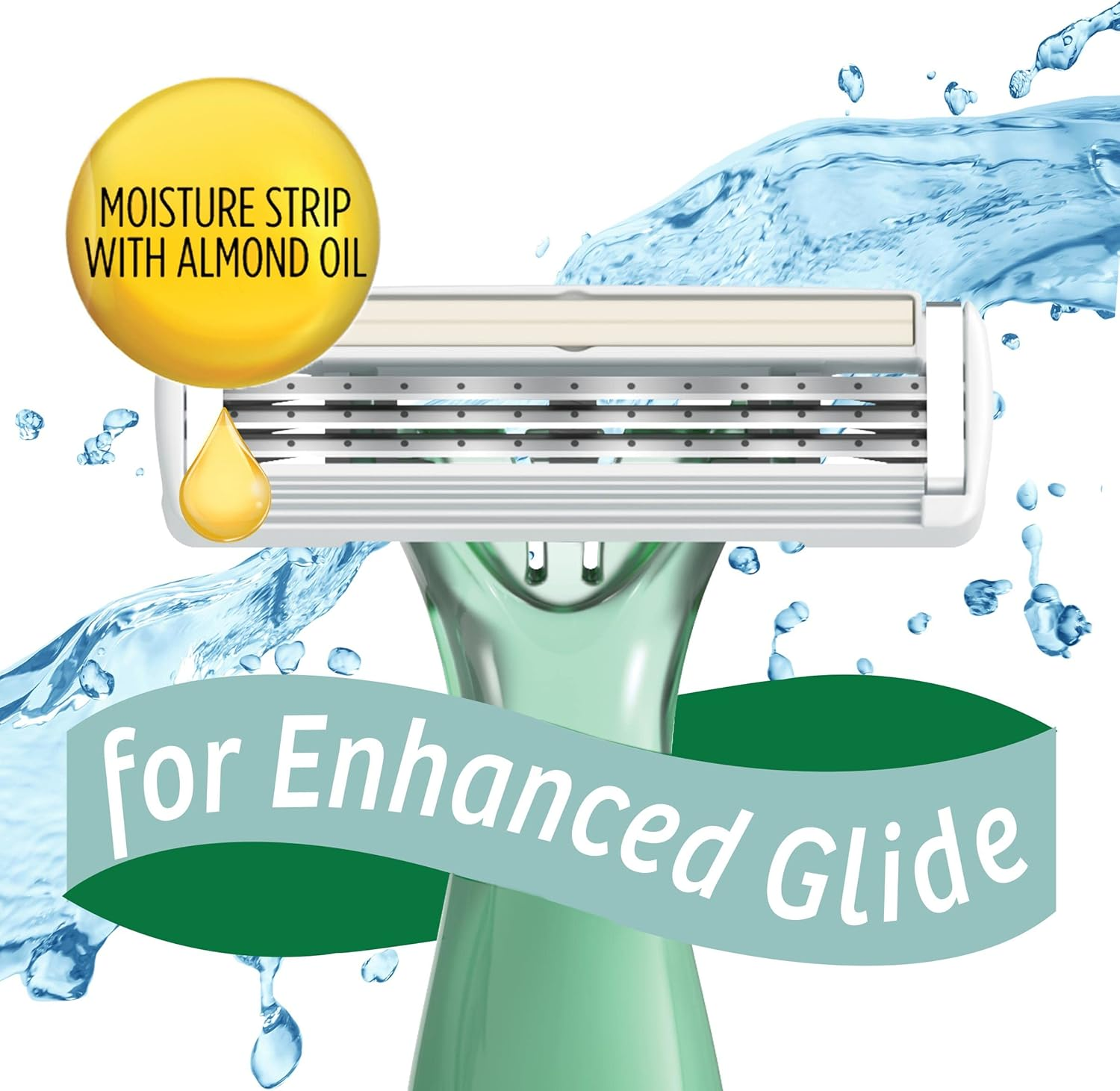 BIC Women'S Soleil Escape Disposable Razors with 3 Blades (Pack of 4)