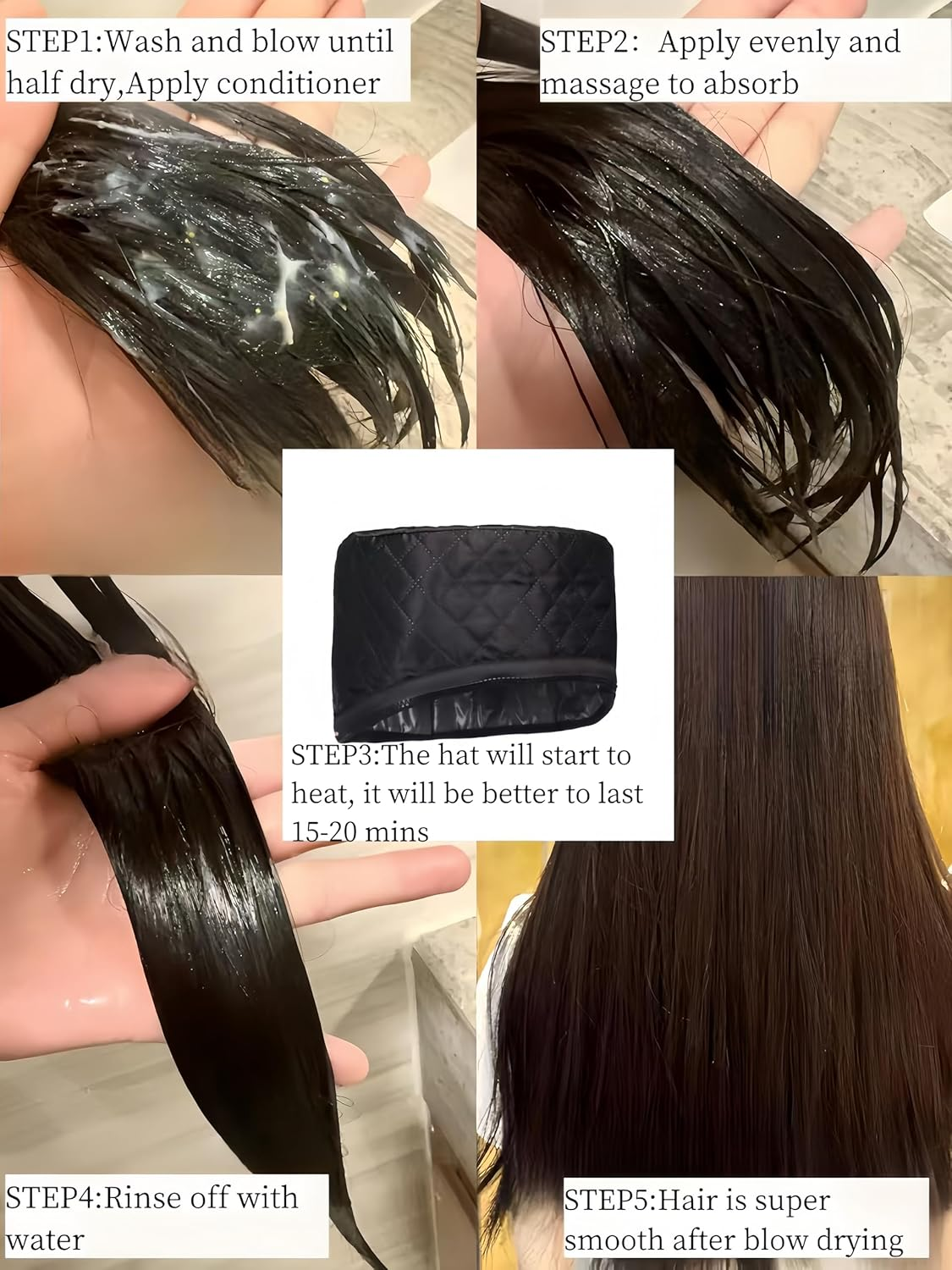 Great for Portable Home Hair Spa Cap, Hair Care Cap, Deep Conditioning, Safe Level 10 Temperature Control, Quick Heat Use image number 5