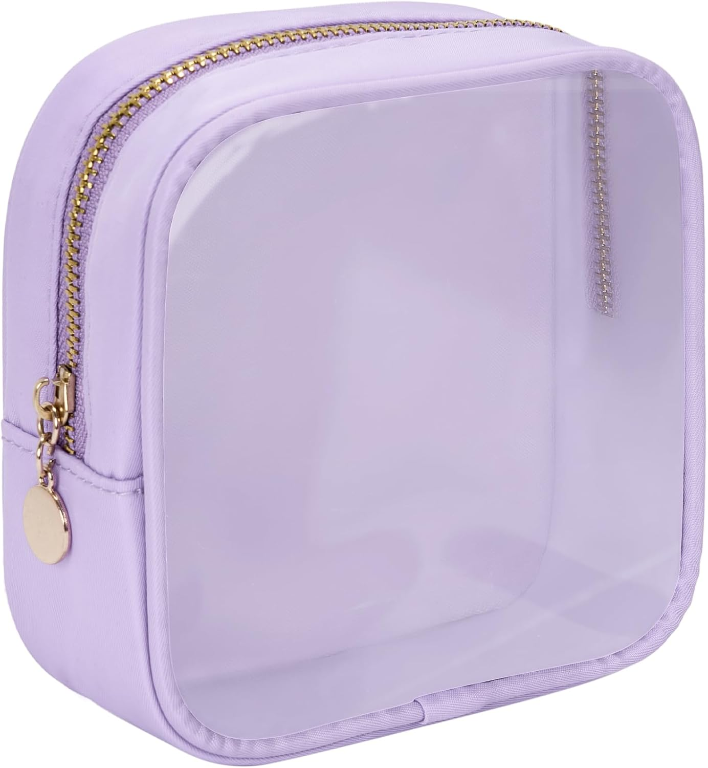 Clear Cosmetic Bag Mini Makeup Bag Women Small Cosmetic Bag for Purse Zipper Cute Pouches Make up Travel Toiletry Essentials Preppy Purse Organizer Bags, Black, Fresh, Minimalist, Modern