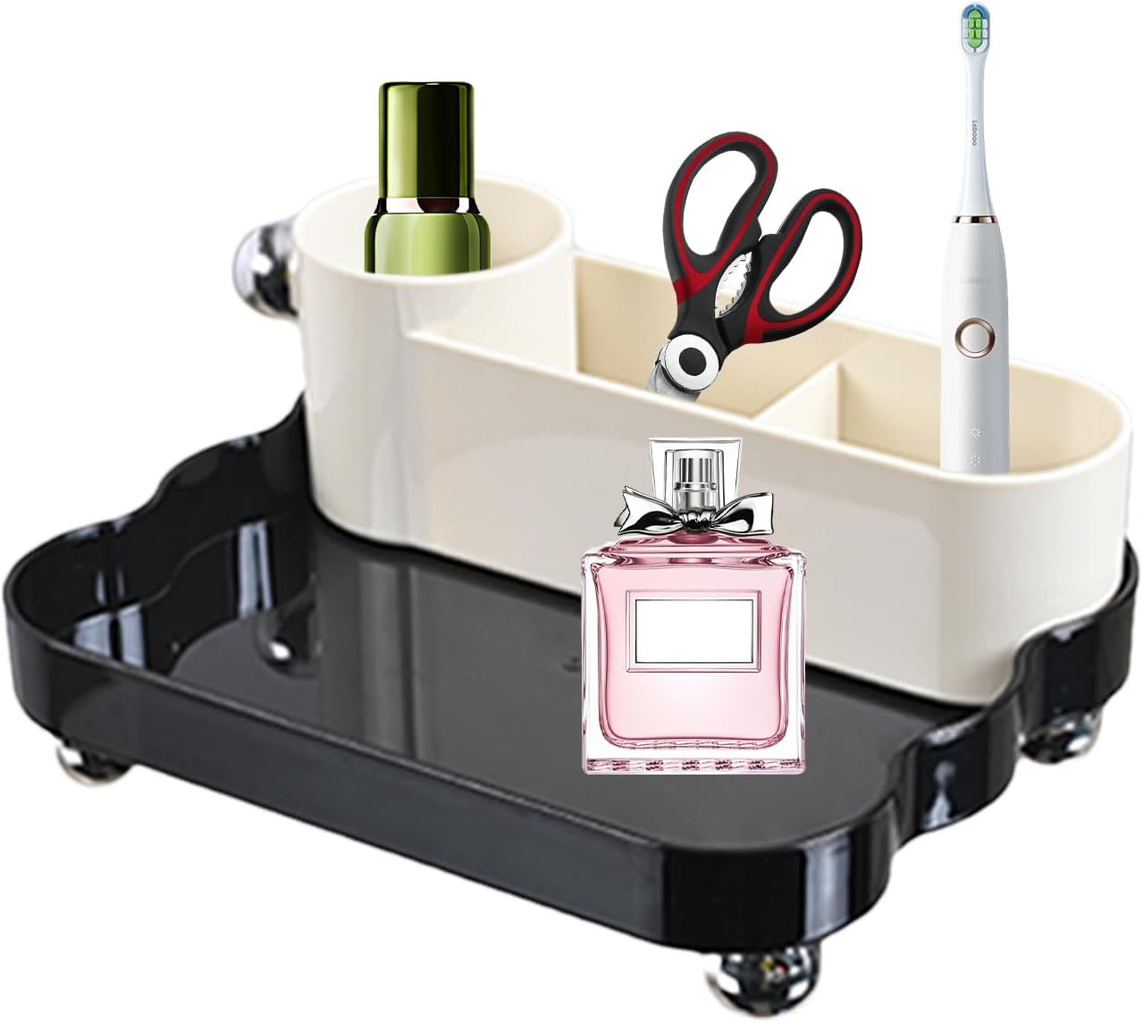 Vanity Makeup Organizer | Split Design Desk Brush Holder,Beauty Holder - for Home Vanity Bedroom Counter Dresser Dorm Room Studio