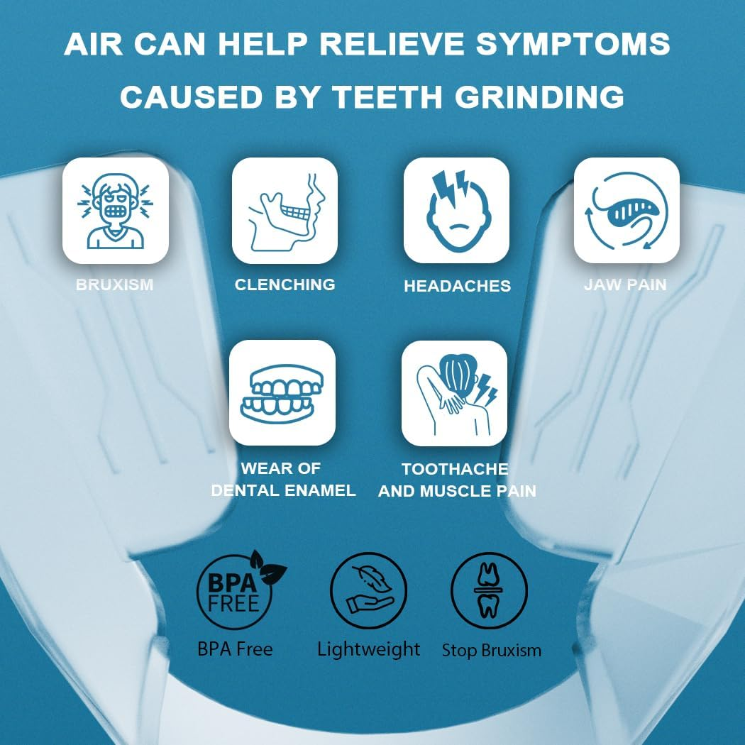 KOHEEL AIR Ultra Thin Mouth Guard for Teeth Grinding and Clenching, Comfort-Fit Night Guard, Stop Bruxism Dental Guard (10 Count) image number 1