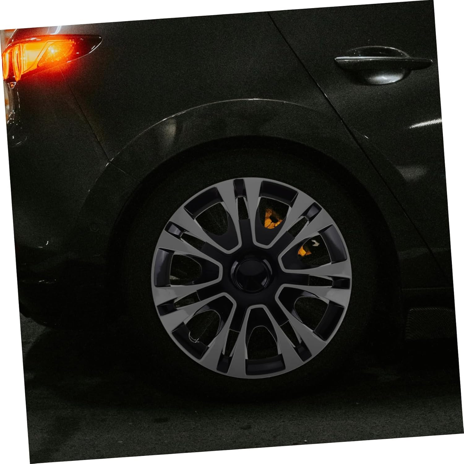 GETAJGHSD 13-Inch Silver Car Wheel Cover Hub Cap Universal Fit Vehicle Rim Replacement Auto Tire Hubcaps for Cars Automotive Accessories