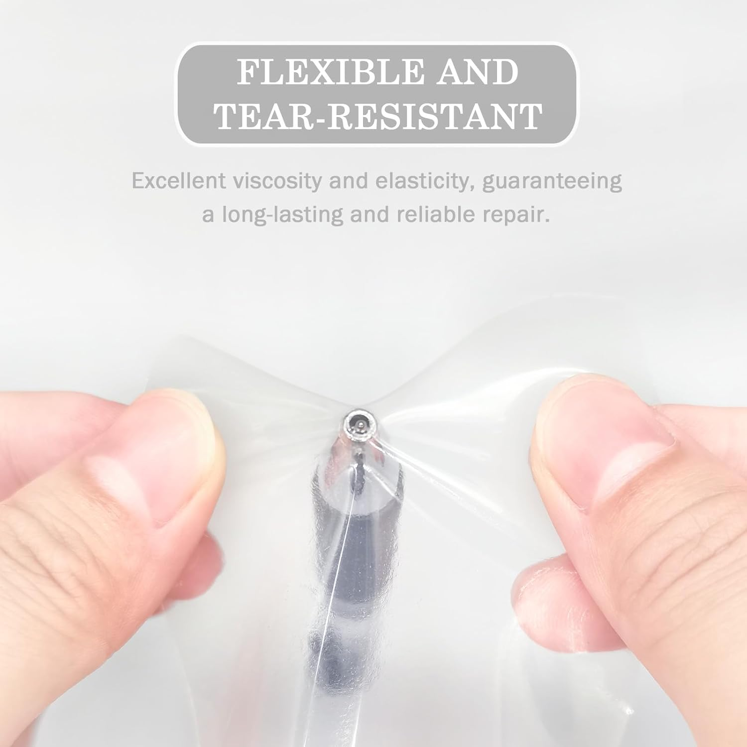 10Pcs TPU Pool Patch Repair Kit Waterproof Inflatable Patch Repair for Air Mattress, Bounce House, Tent, Canvas, Canopy, Swimming Pool, Pool Float, Tub Air Bed and Inflatable Toys - Clear image number 2