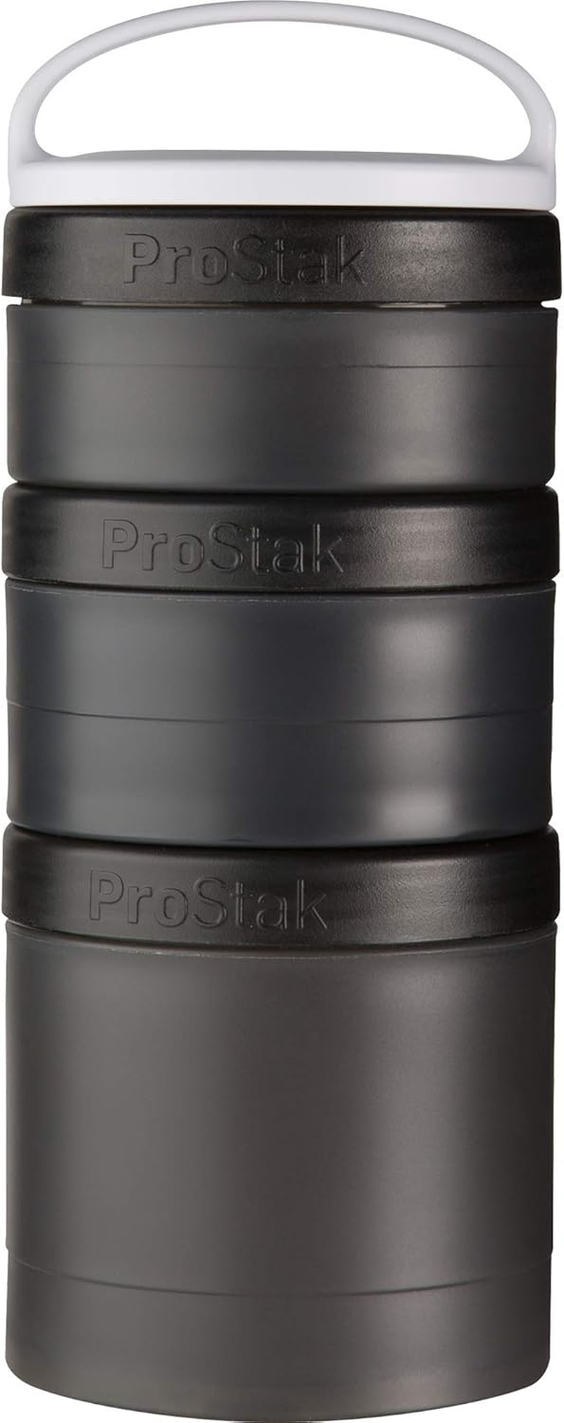 Blenderbottle Prostak Twist N&rsquo; Lock Storage Jars Expansion 3-Pak with Removable Handle, Black