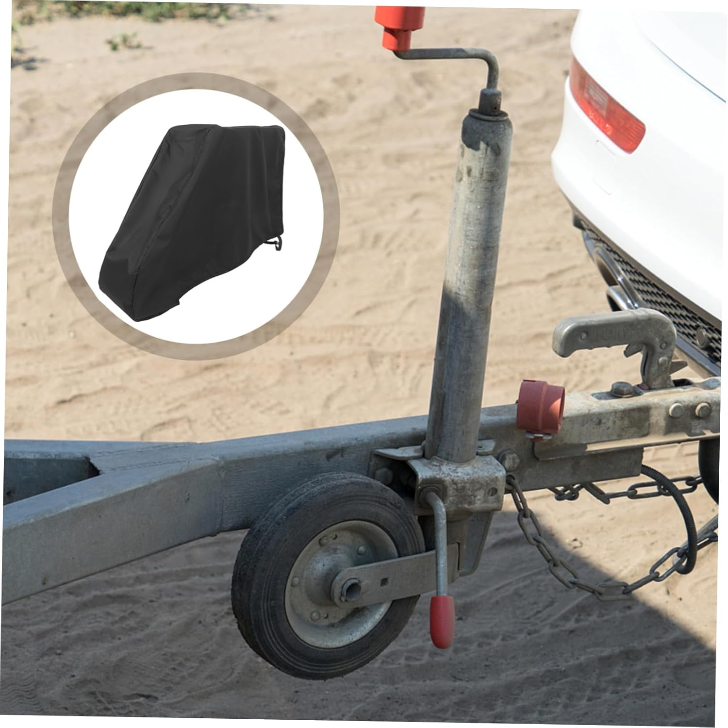 Tow Hitch Cover for Trailers Weatherproof Protective Sleeve for Rvs and Campers Quick Installation Keeps Hitch Clean Durable Tow Hook Cover for Outdoor Travel image number 2