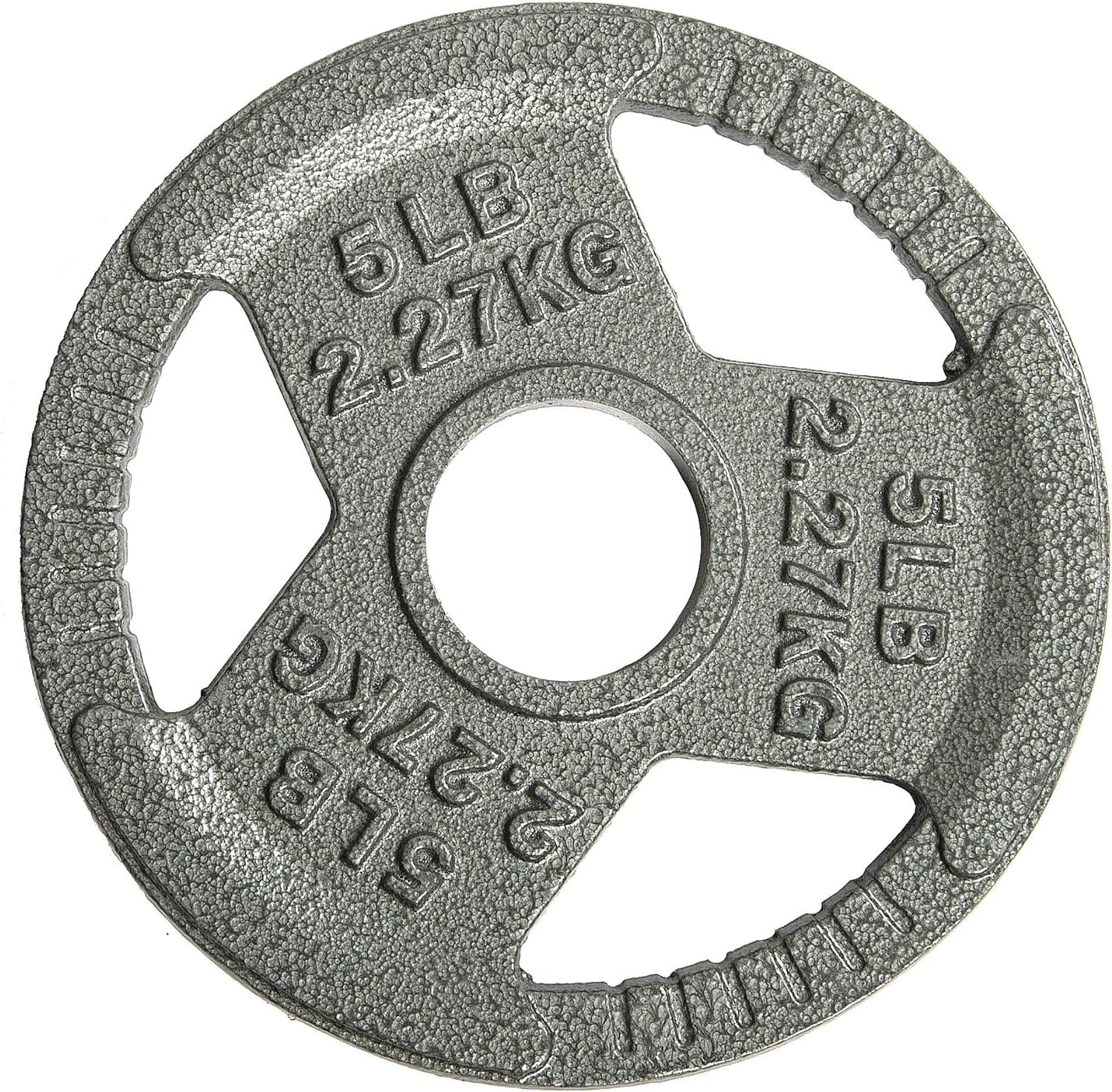 Hulkfit 1 Inch and 2 Inch Cast Iron Weight Plate with Multi-Grip Handles and Enamel Coated for Barbells & Plate Only Strength Training - Grey image number 6