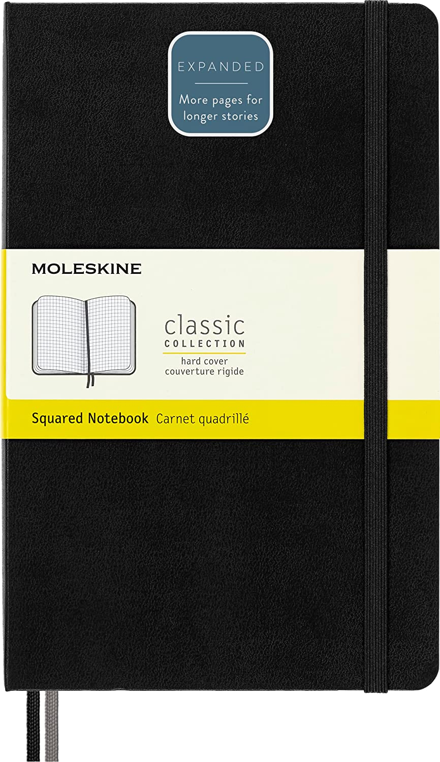 Moleskine - Classic Hard Cover Notebook Expanded - Grid - Large - Black image number 2