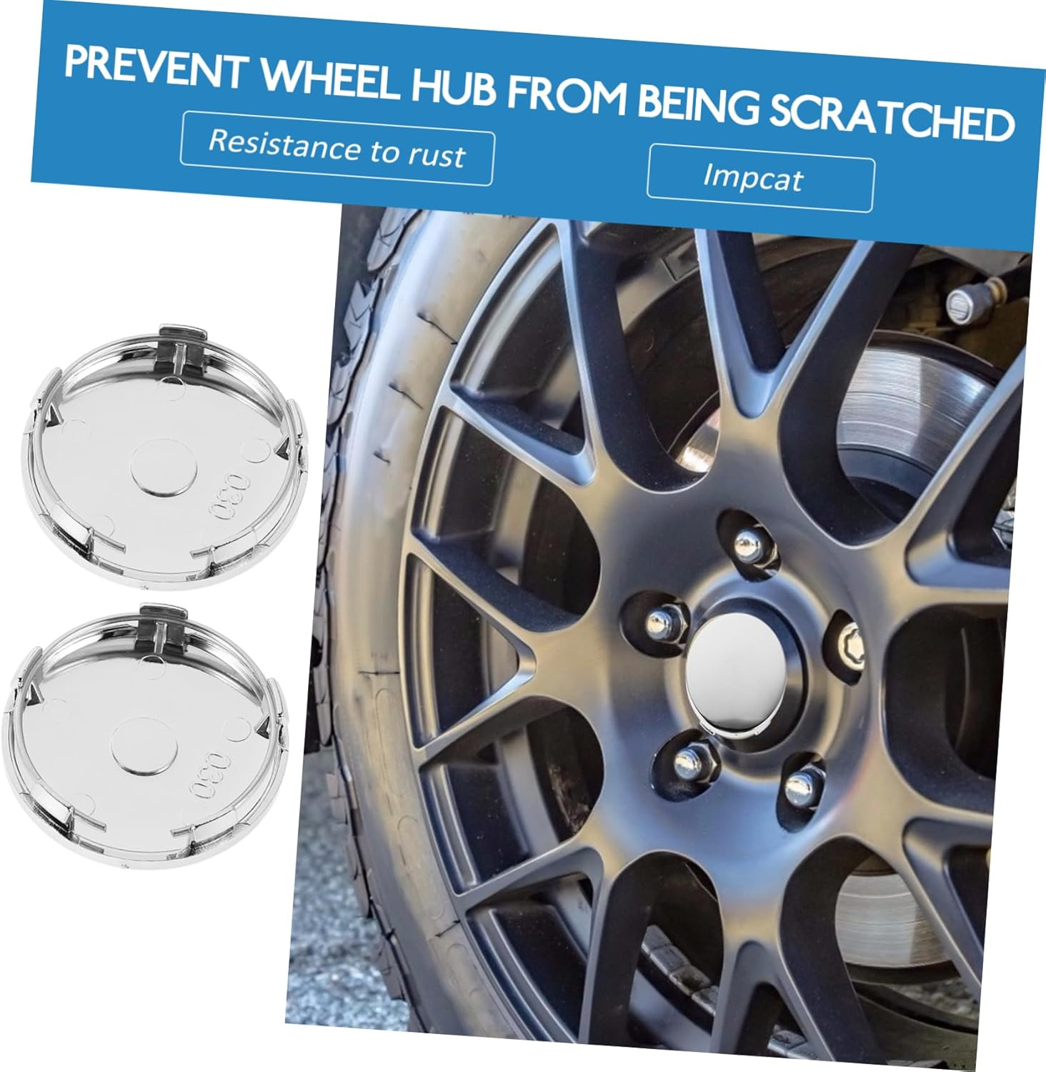 CTIRCHIU 4Pcs Wheel Covers Car Wheel Center Hub Trim Covers for Rim Protection Easy Install Stylish Design image number 3