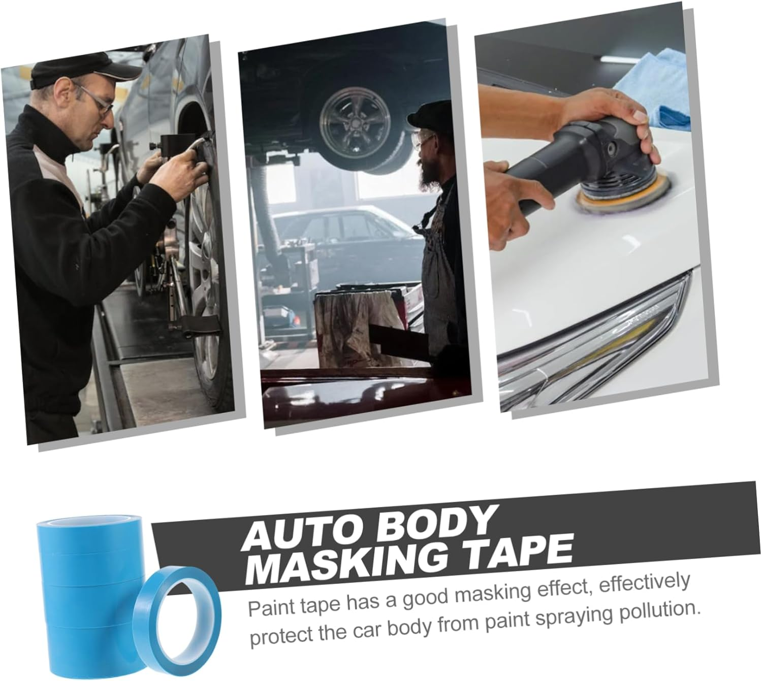 5Rolls Automotive Paint Masking Tape Thin for Car Curves and Precision Painting Lines for Artists and DIY Projects image number 6