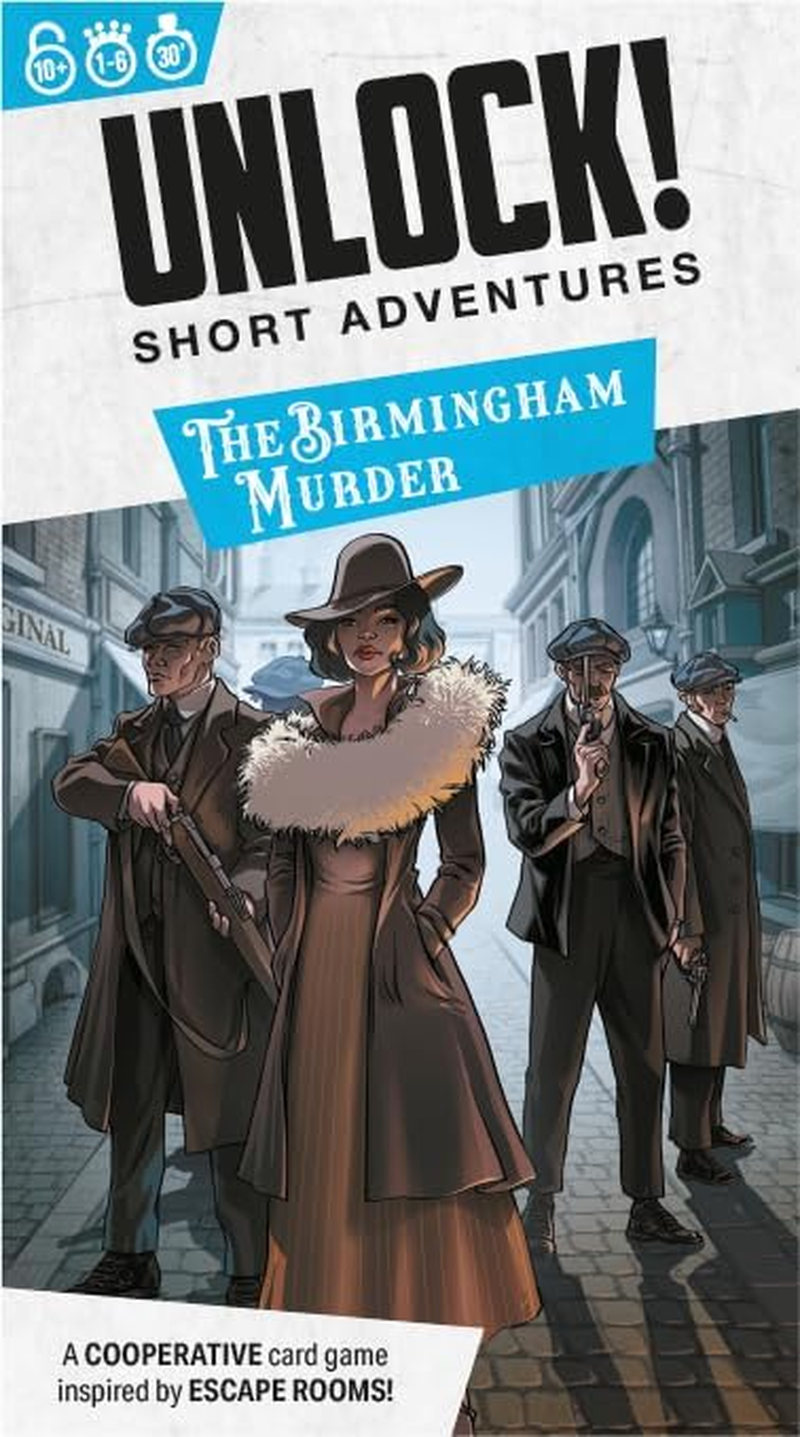 SPACE Cowboys | Unlock! Short Adventures 9: the Birmingham Murder | Escape Room Card Game | Ages 10+ | 1-6 Players | 30 Minutes Playing Time image number 4