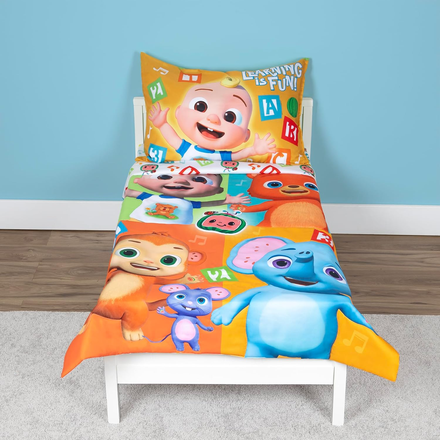 Cocomelon Kids Nap Mat Set &ndash; Includes Pillow and Fleece Blanket &ndash; Great for Girls Napping during Daycare, Preschool, or Kindergarten - Fits Toddlers and Young Children image number 2